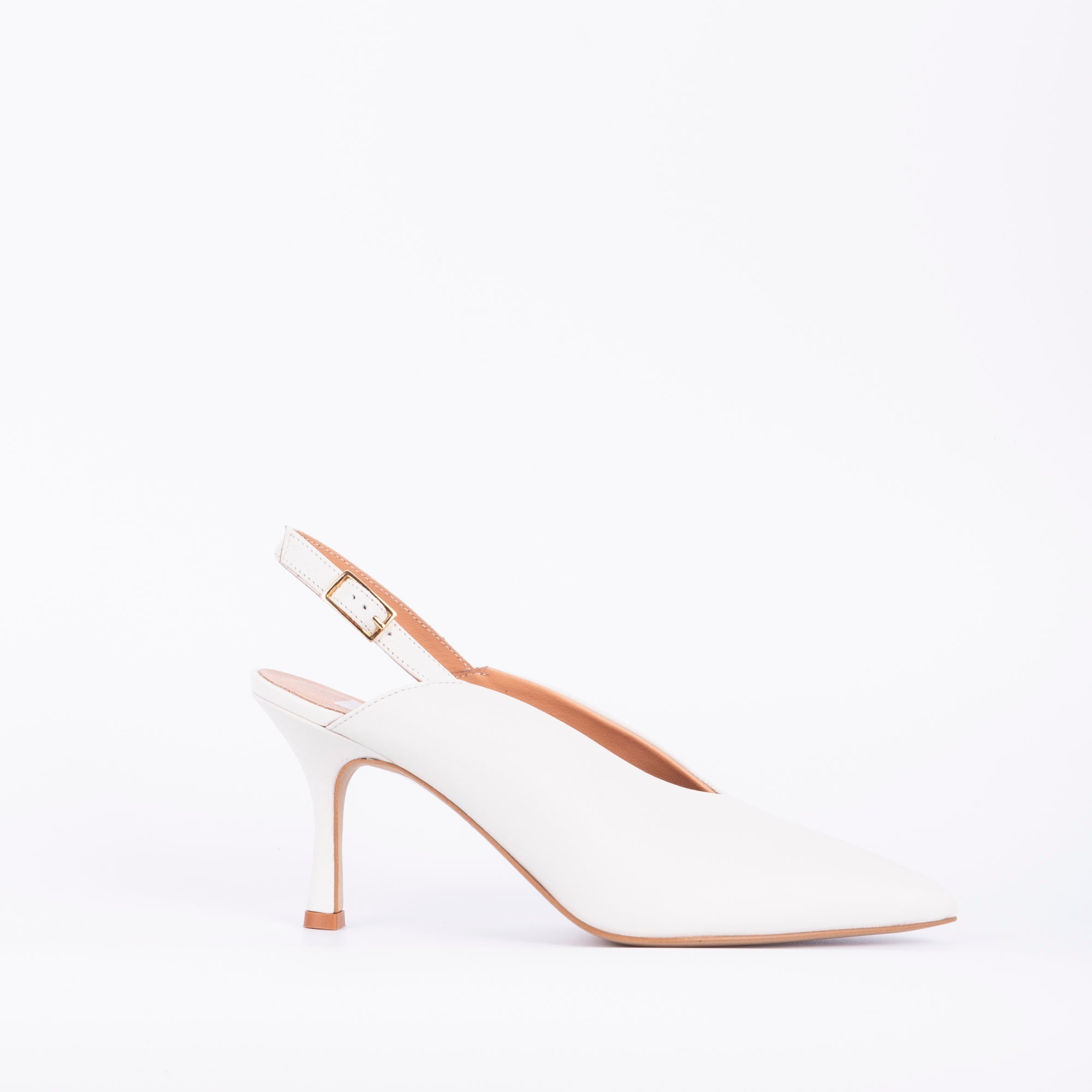 Lucrezia savage ecru - mule in pelle beige - Marta Ray