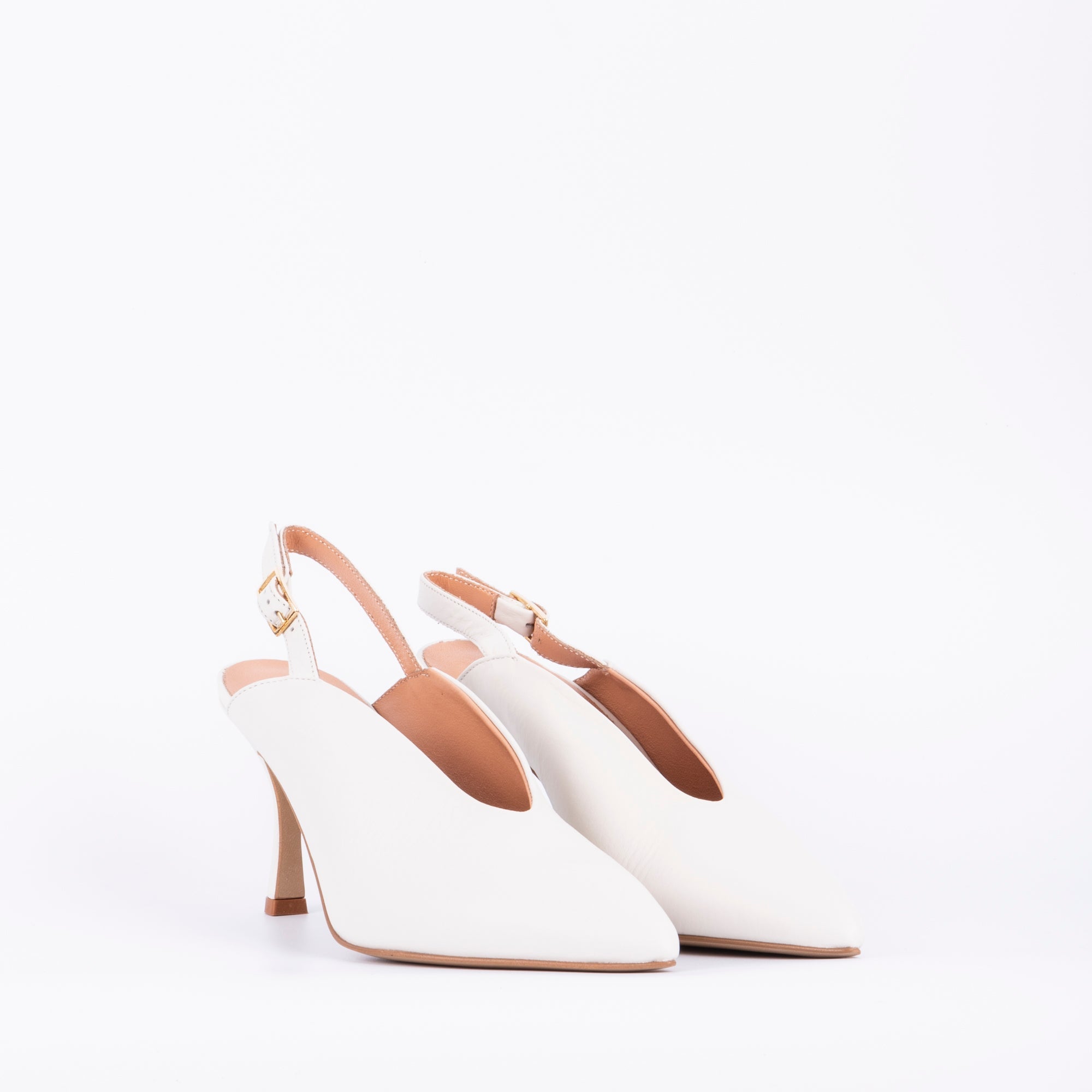 Lucrezia savage ecru - mule in pelle beige - Marta Ray