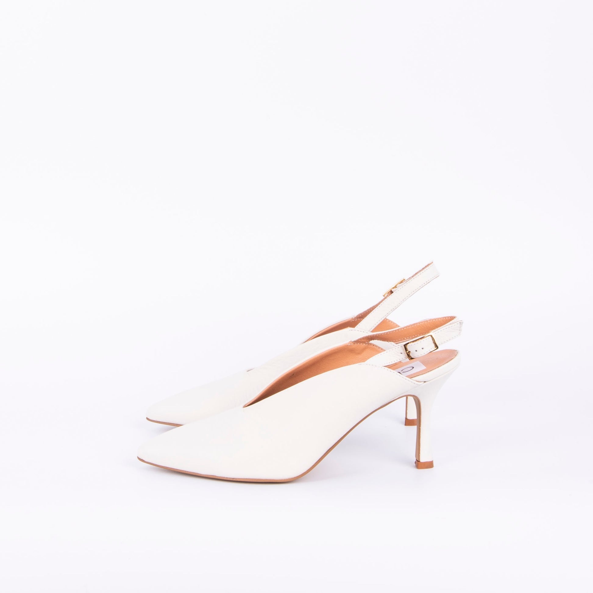 Lucrezia savage ecru - mule in pelle beige - Marta Ray