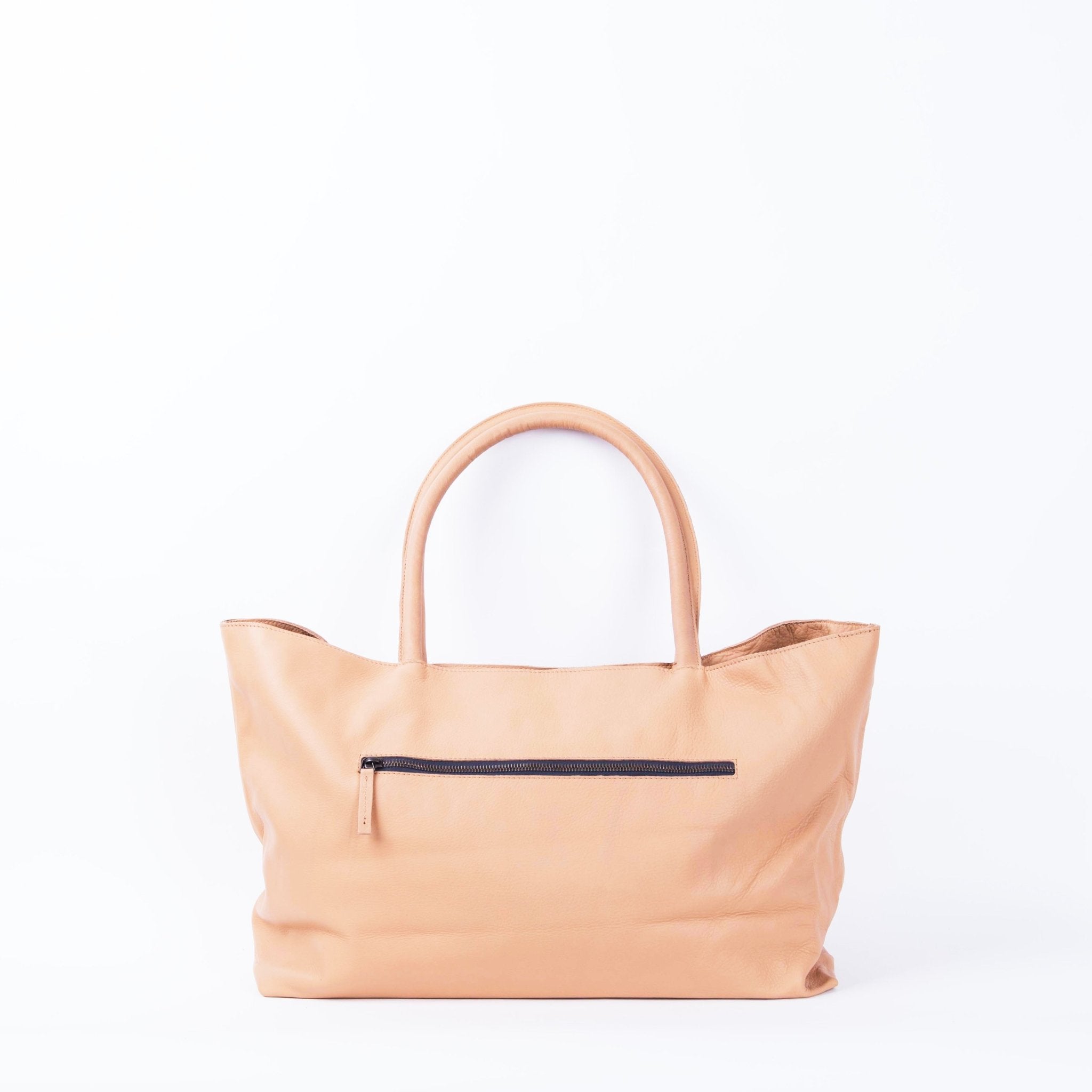 Luise amalfi nocciola+cavallino moro- borsa a spalla grande in pelle beige - Marta Ray