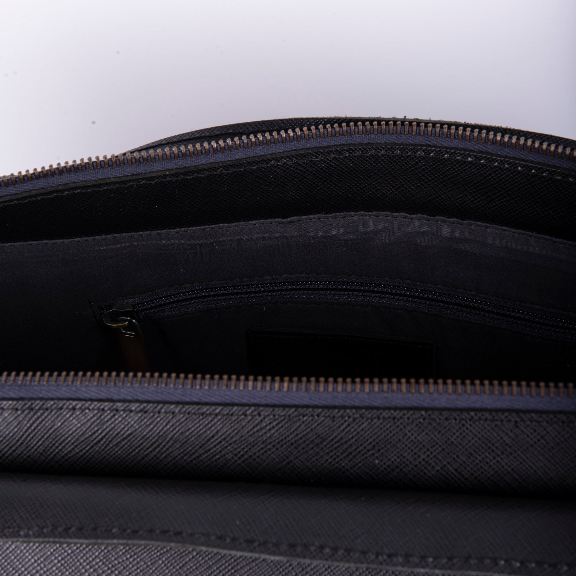 Luise saffiano nero/tdm - borsa a spalla grande in pelle nera - Marta Ray