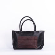 Luise saffiano nero/tdm - borsa a spalla grande in pelle nera - Marta Ray