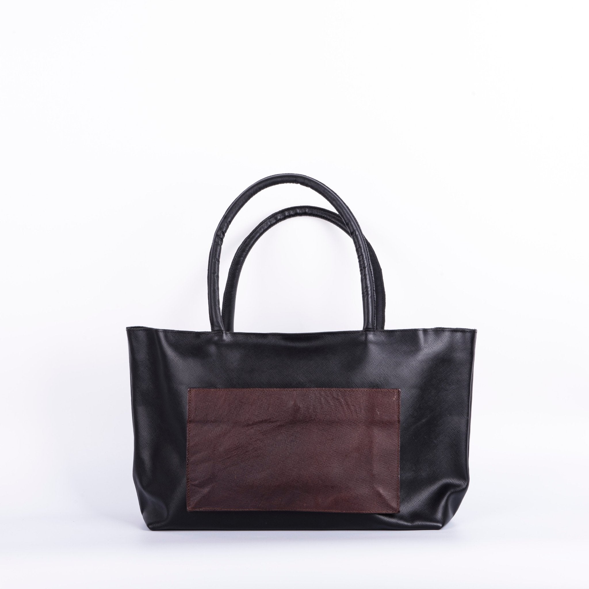 Luise saffiano nero/tdm - borsa a spalla grande in pelle nera - Marta Ray