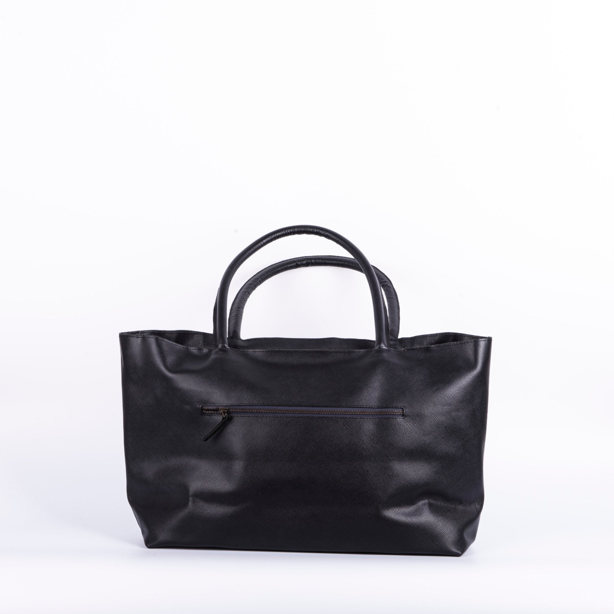 Luise saffiano nero/tdm - borsa a spalla grande in pelle nera - Marta Ray