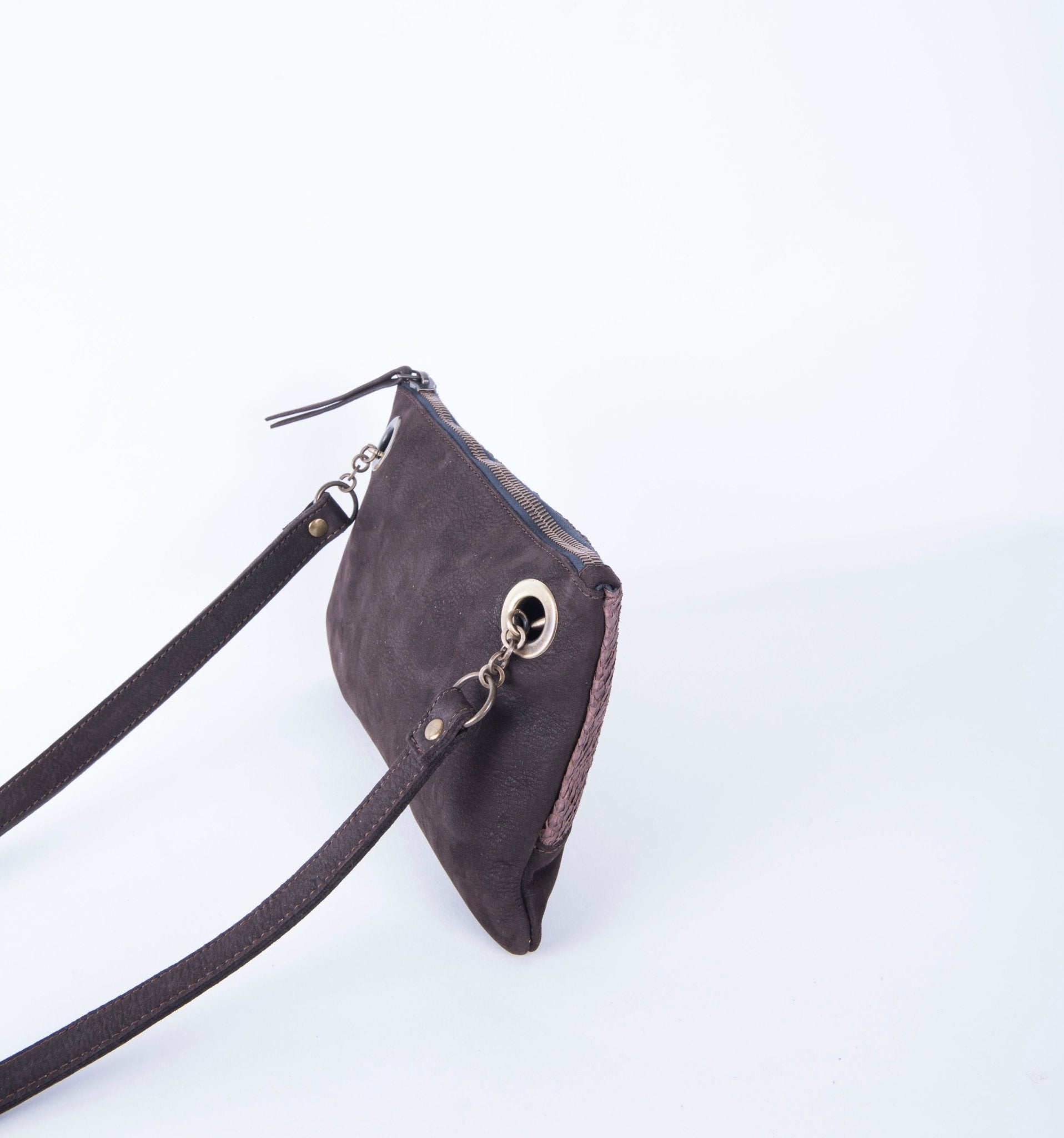 Lulu salmone brown+ long beach testa di moro - piattina a tracolla marrone - Marta Ray