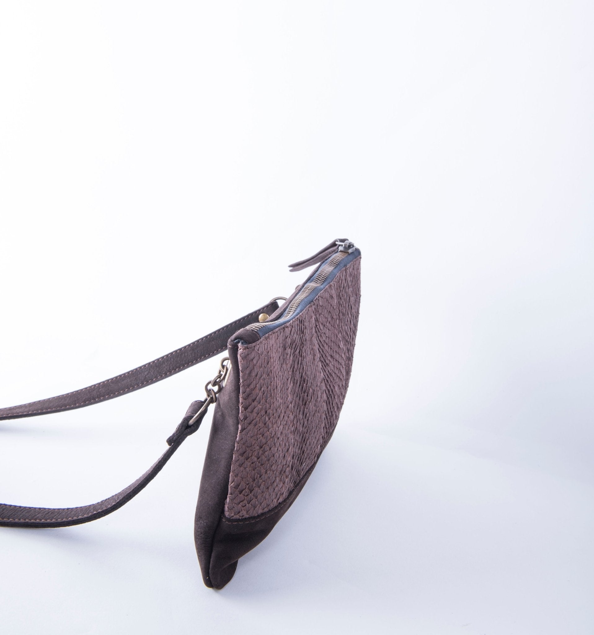 Lulu salmone brown+ long beach testa di moro - piattina a tracolla marrone - Marta Ray