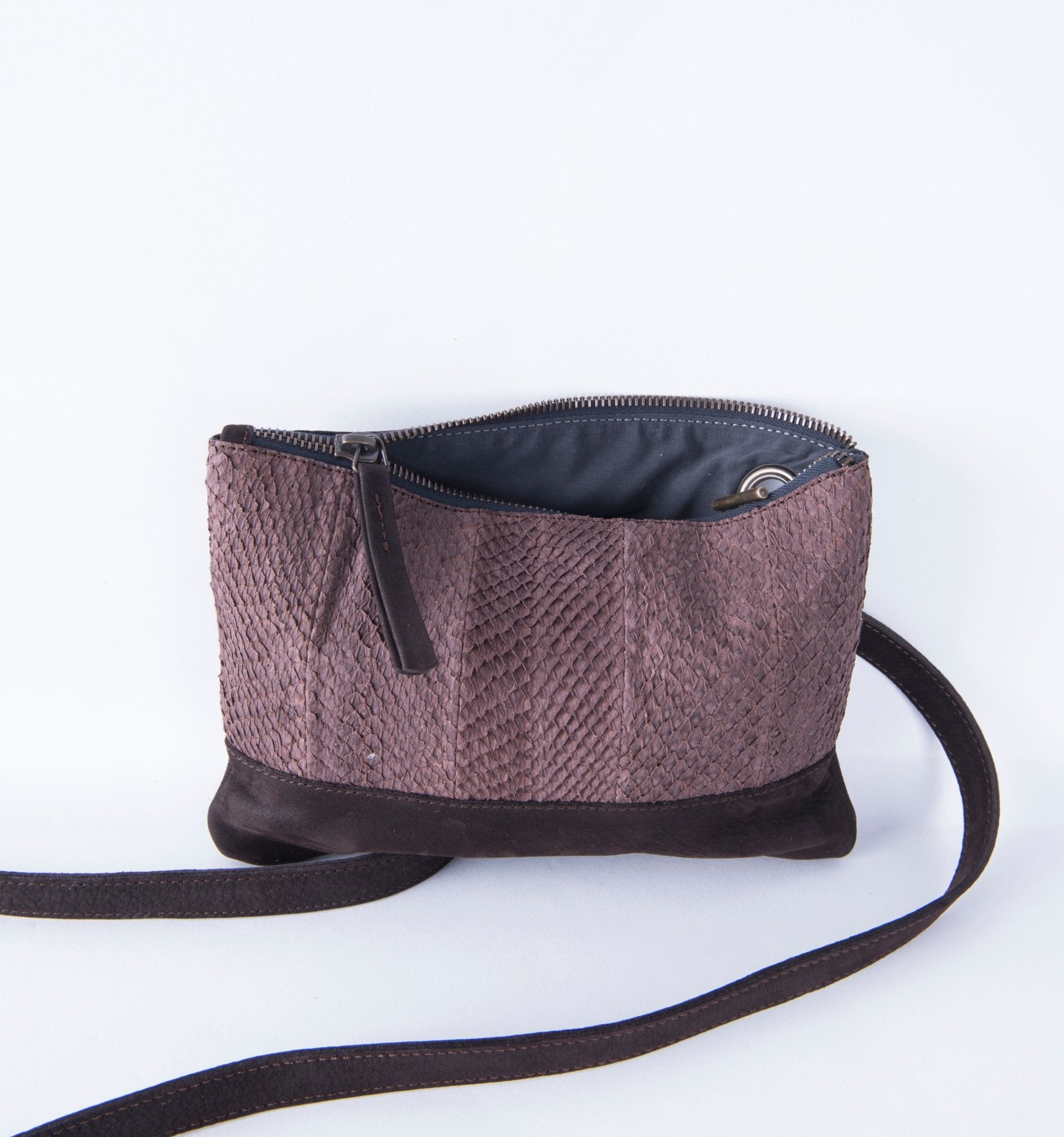 Lulu salmone brown+ long beach testa di moro - piattina a tracolla marrone - Marta Ray