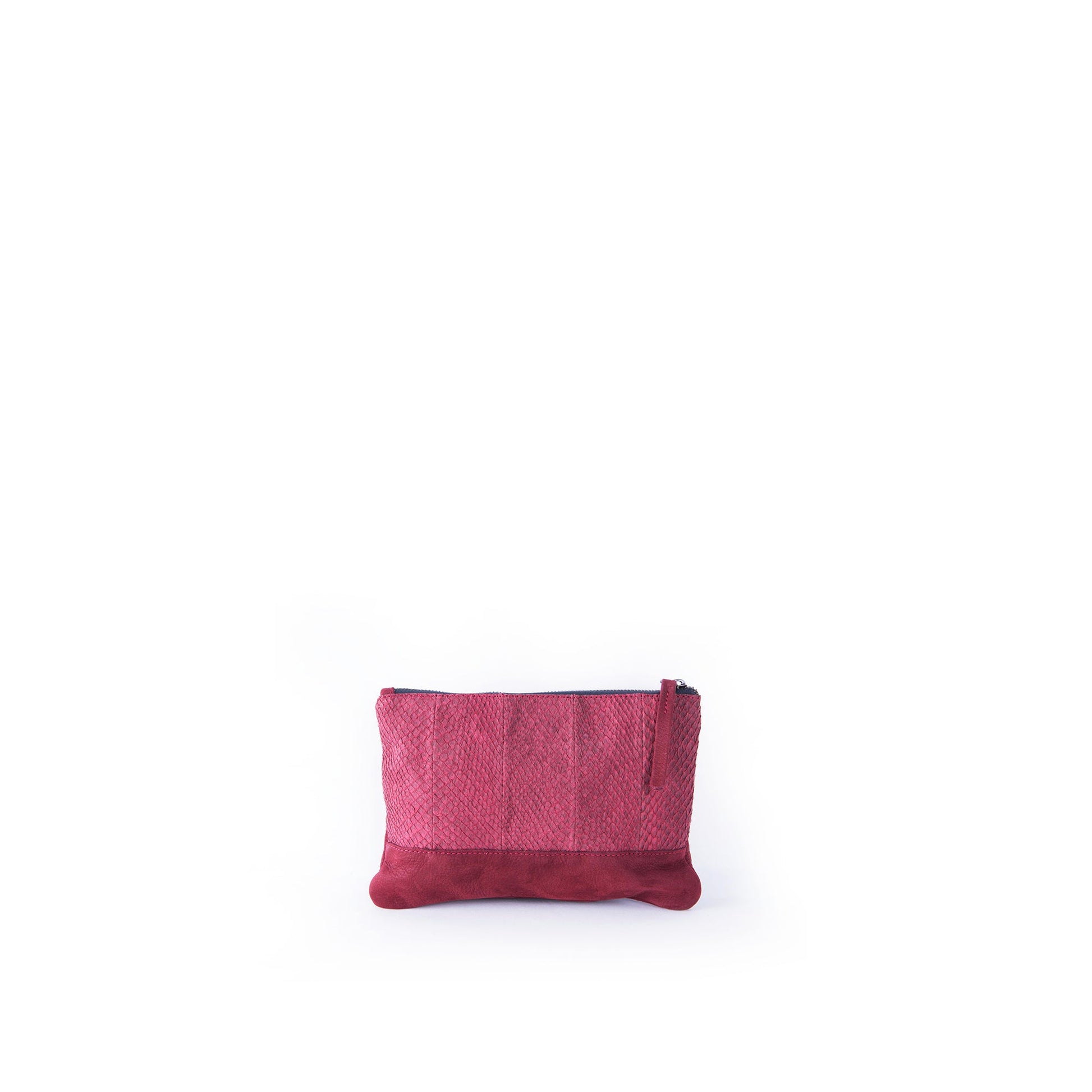 Lulu salmone red+ long beach rubino - piattine a tracolla in pelle rossa - Marta Ray