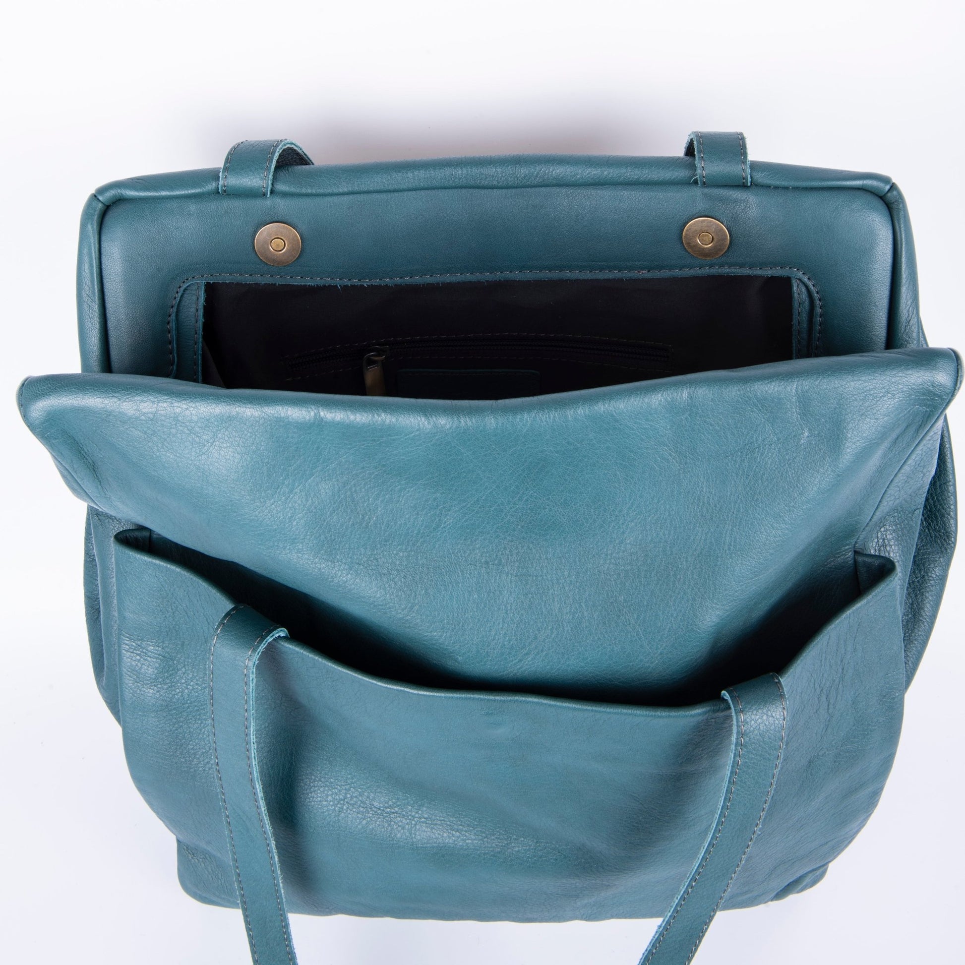 Maggie mousse ottanio - borsa a spalla grande in pelle verde - Marta Ray