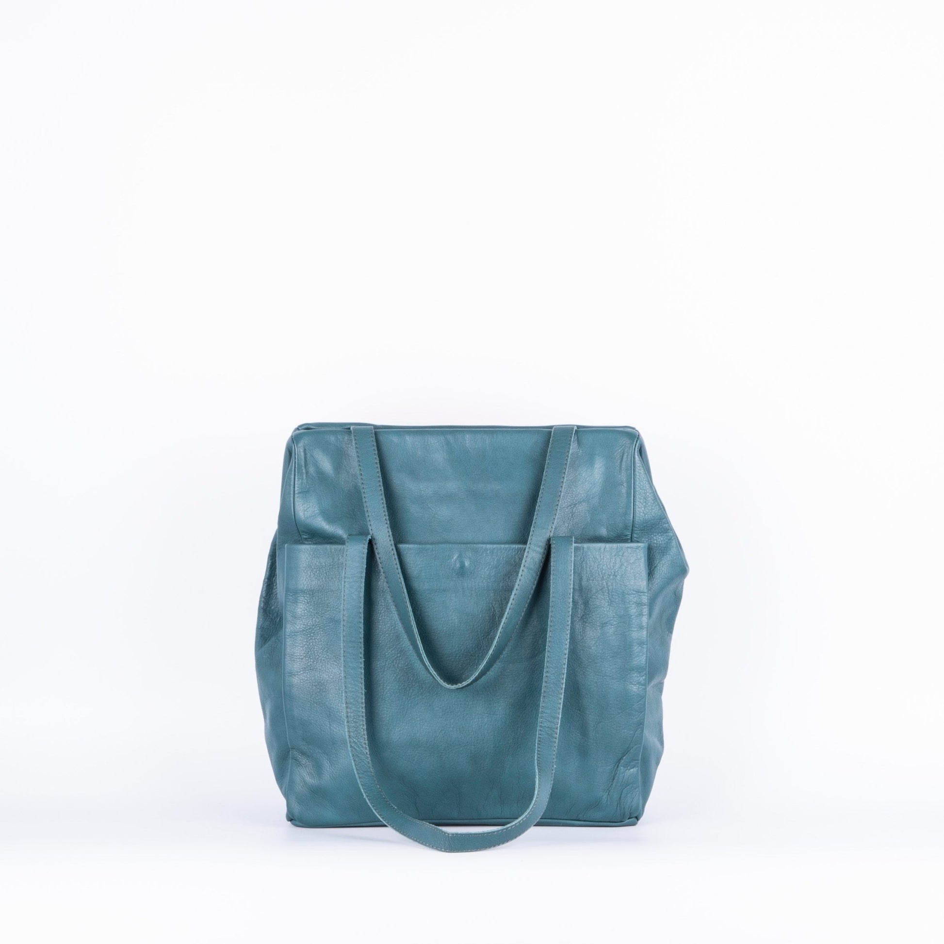 Maggie mousse ottanio - borsa a spalla grande in pelle verde - Marta Ray