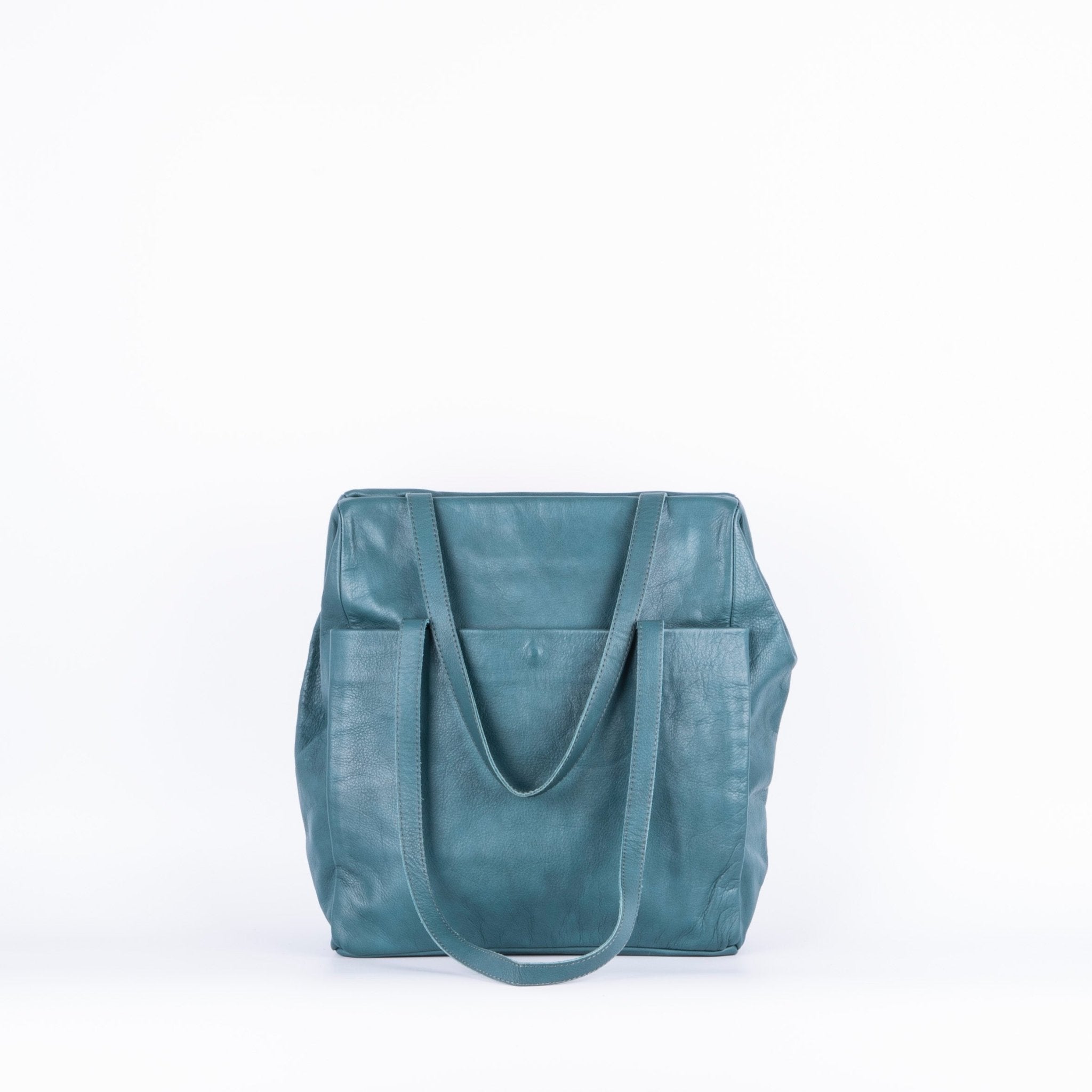 Maggie mousse ottanio - borsa a spalla grande in pelle verde - Marta Ray