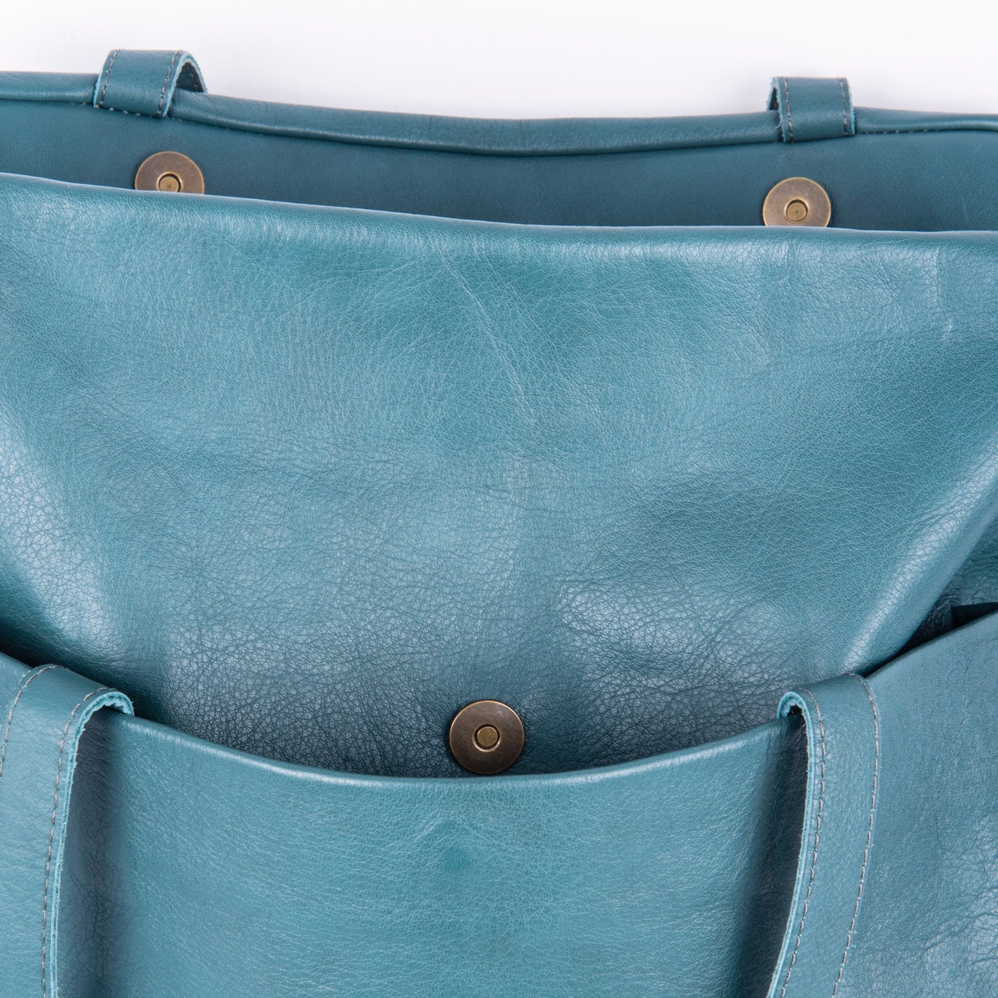 Maggie mousse ottanio - borsa a spalla grande in pelle verde - Marta Ray