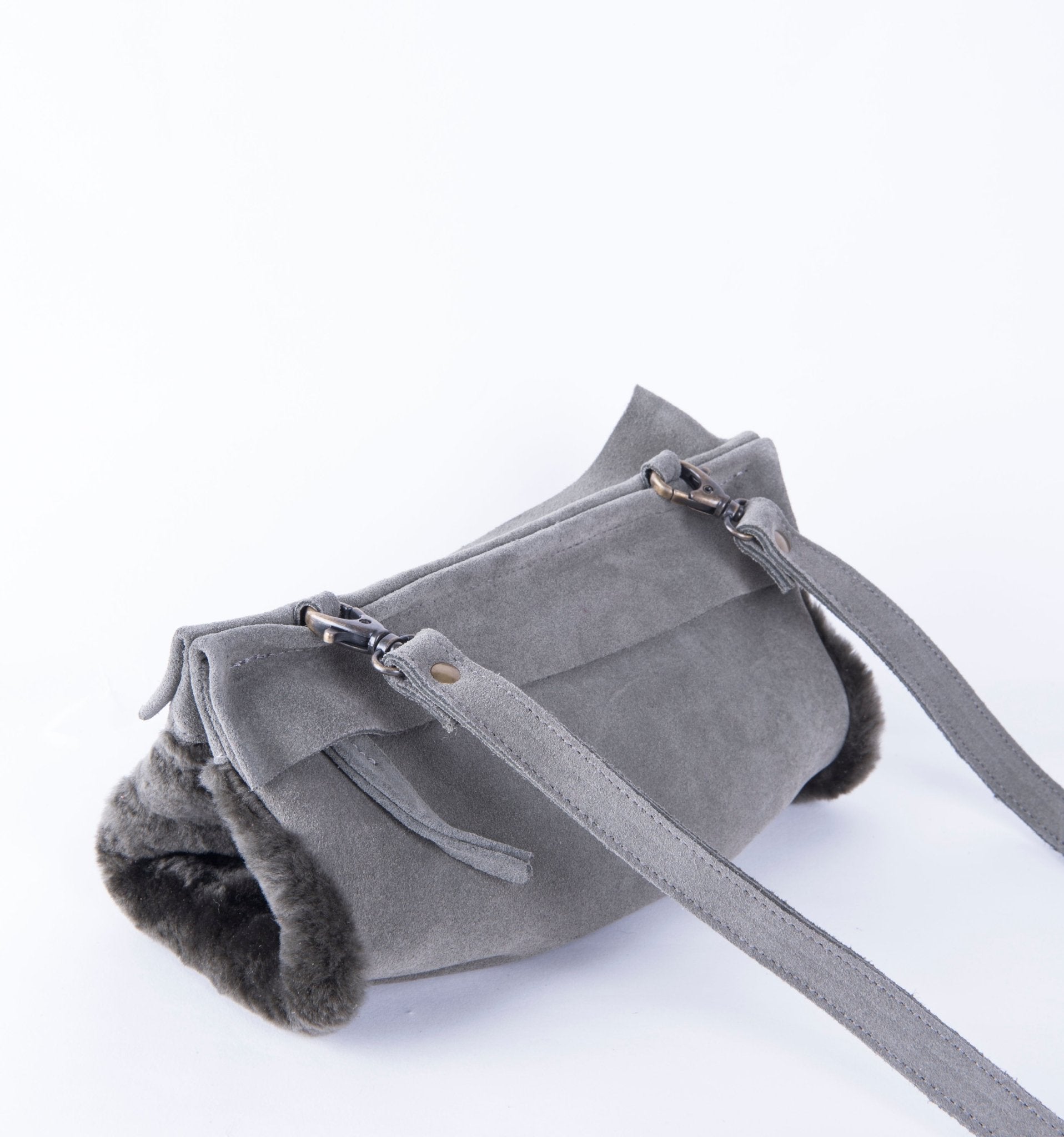 Malika montone bosco + velstar tundra - borsa a tracolla manicotto in montone verde - Marta Ray