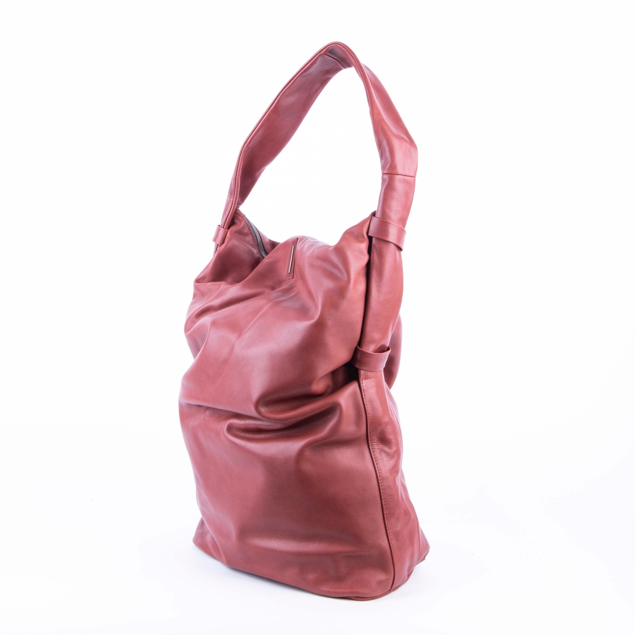 Mandy mousse cuoio inglese - morbida borsa a tracolla in pelle marrone - Marta Ray