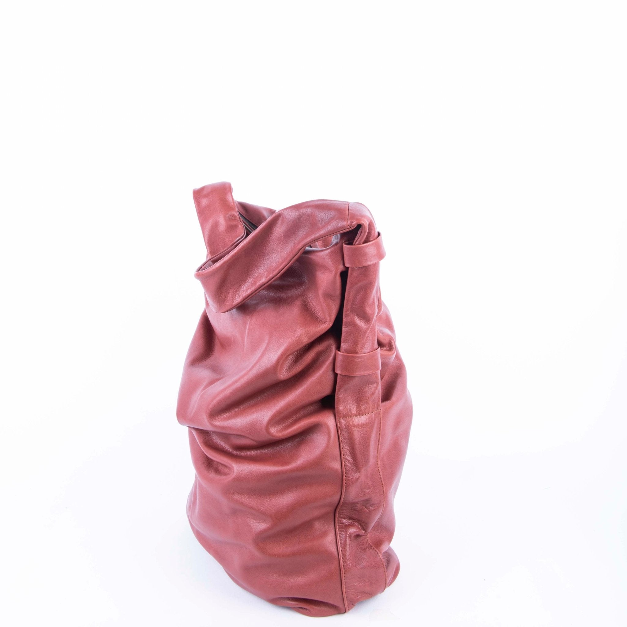 Mandy mousse cuoio inglese - morbida borsa a tracolla in pelle marrone - Marta Ray