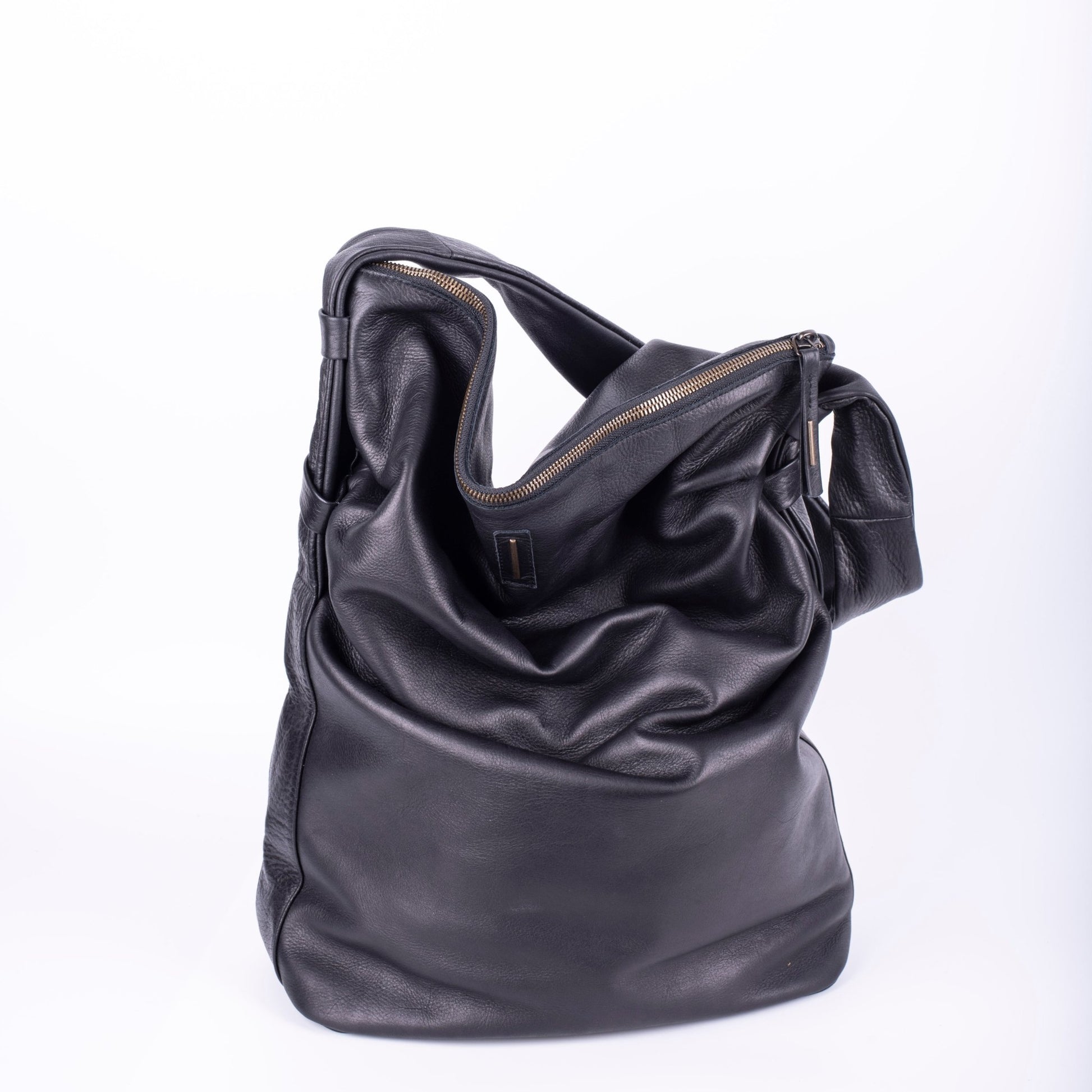 Mandy mousse nero - morbida borsa a tracolla in pelle nera - Marta Ray