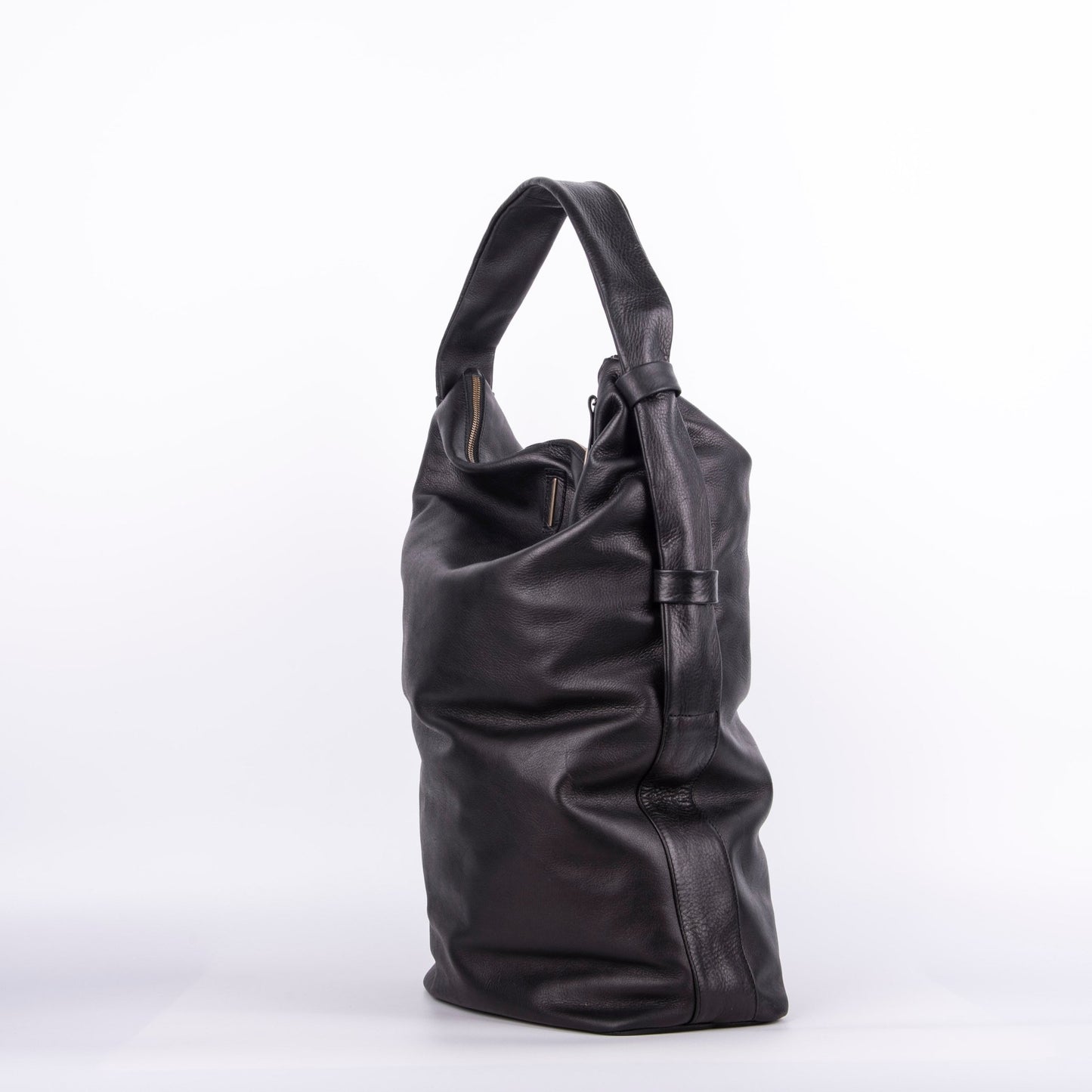 Mandy mousse nero - morbida borsa a tracolla in pelle nera - Marta Ray