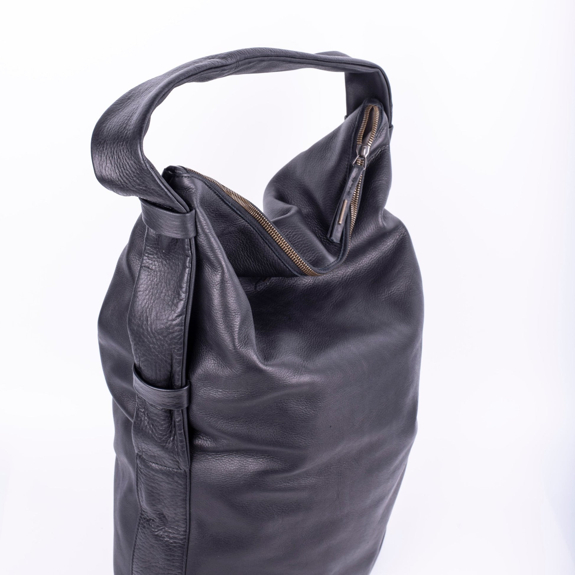 Mandy mousse nero - morbida borsa a tracolla in pelle nera - Marta Ray