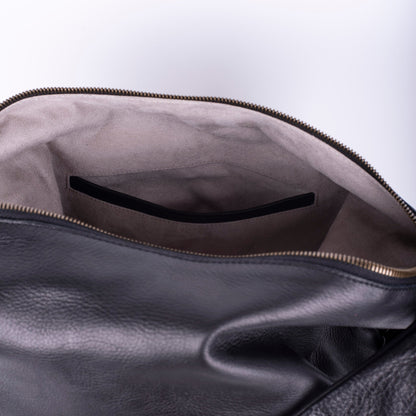 Mandy mousse nero - morbida borsa a tracolla in pelle nera - Marta Ray