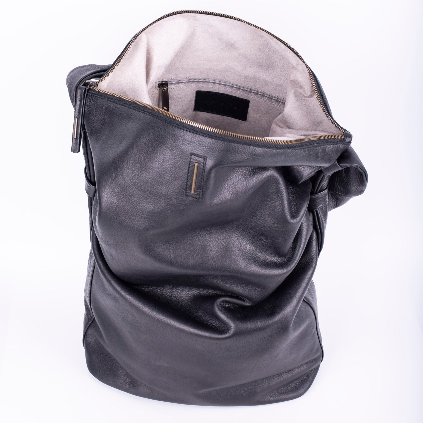 Mandy mousse nero - morbida borsa a tracolla in pelle nera - Marta Ray