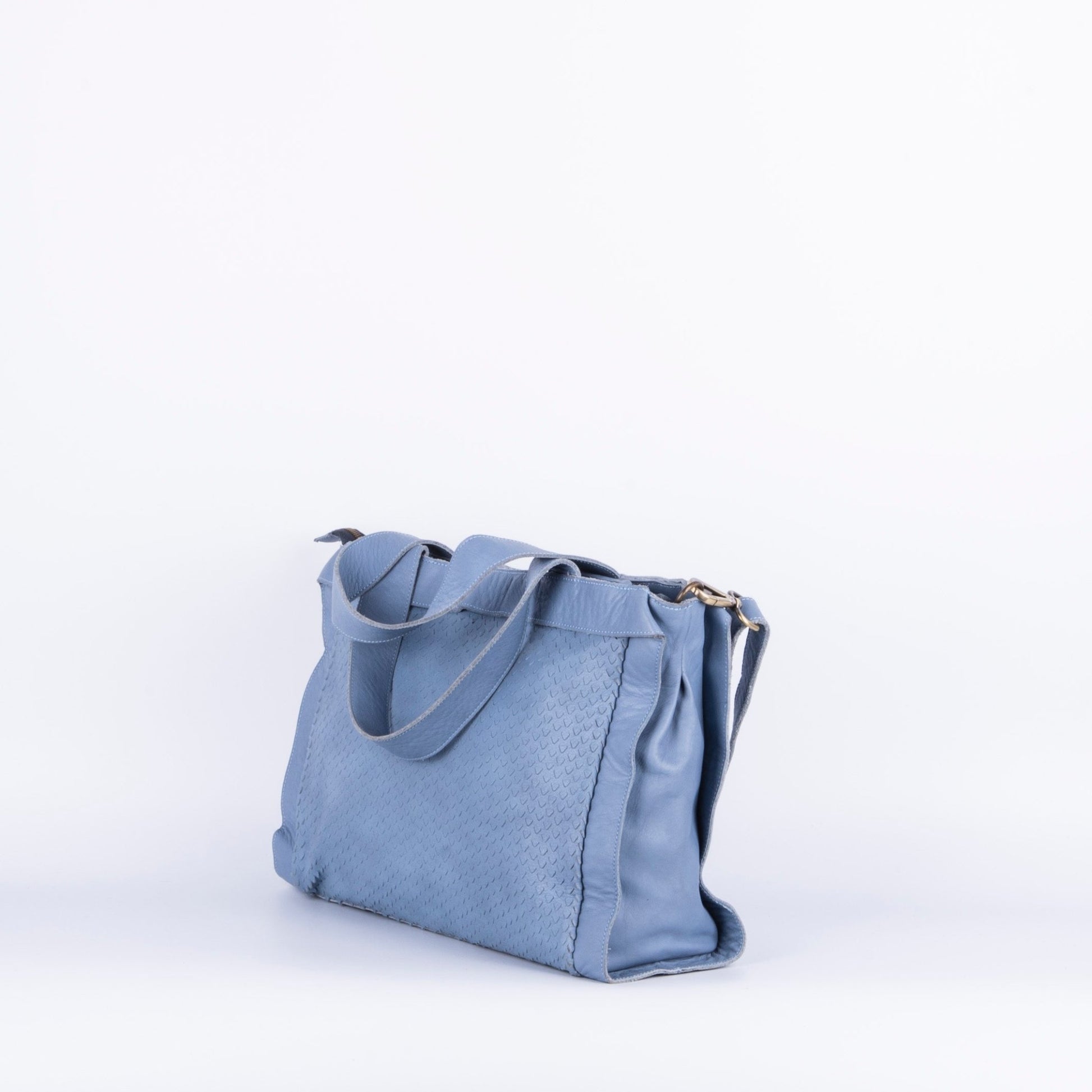 Marisol mousse squamata pioggia - borsa a spalla in pelle celeste - Marta Ray