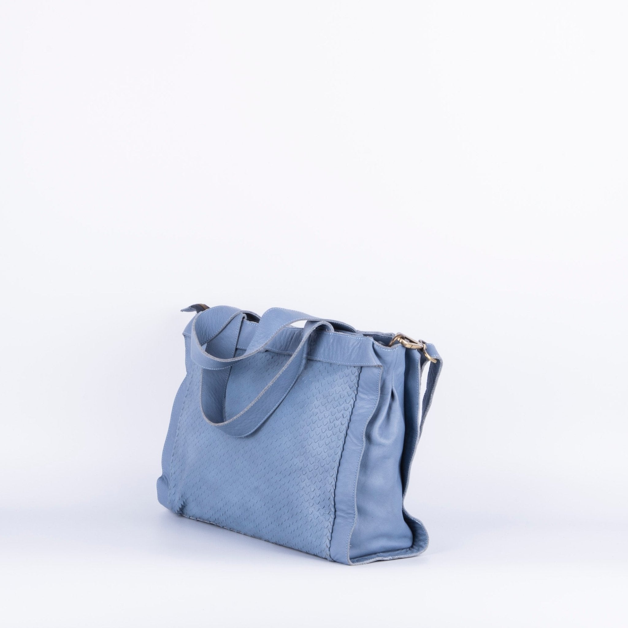Marisol mousse squamata pioggia - borsa a spalla in pelle celeste - Marta Ray