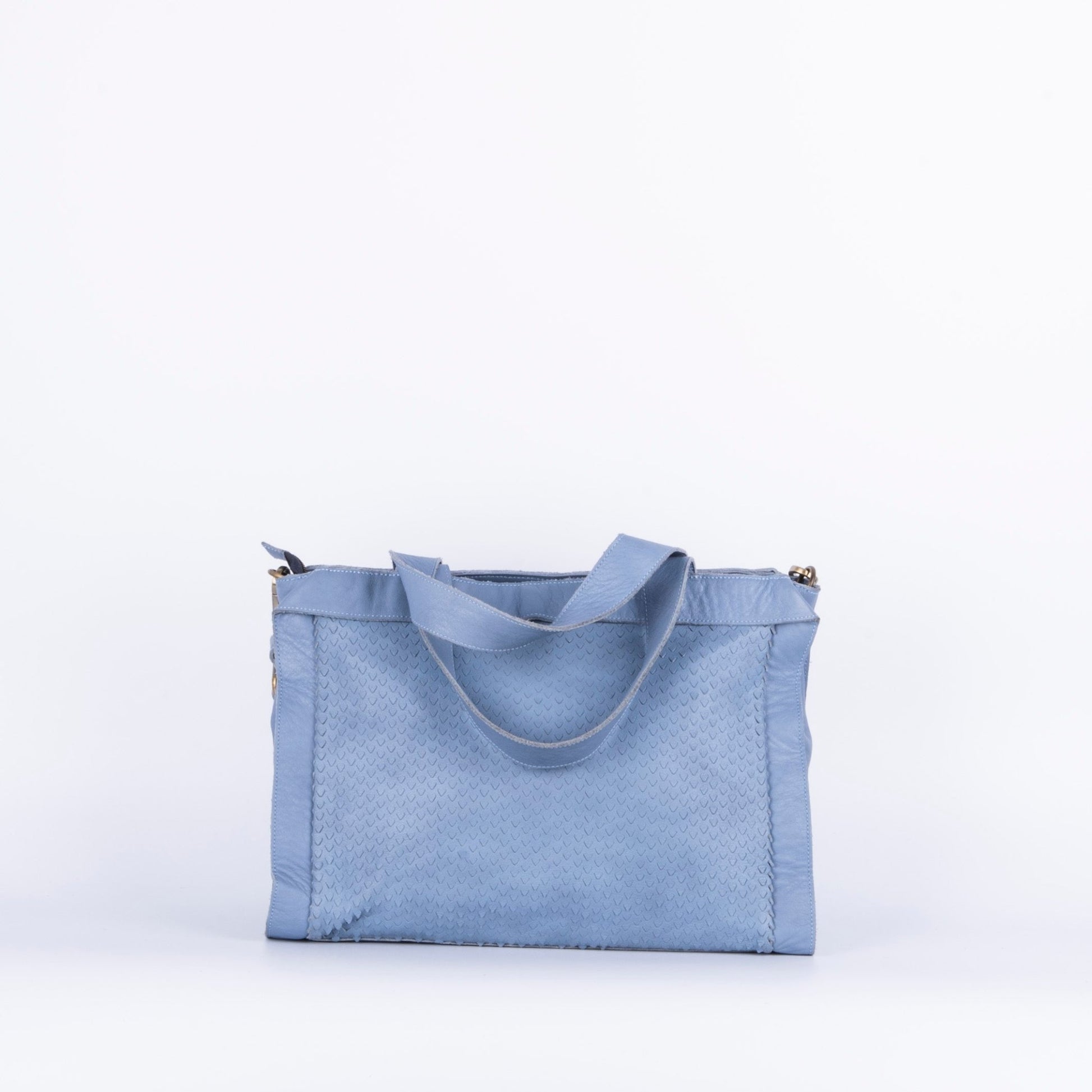 Marisol mousse squamata pioggia - borsa a spalla in pelle celeste - Marta Ray
