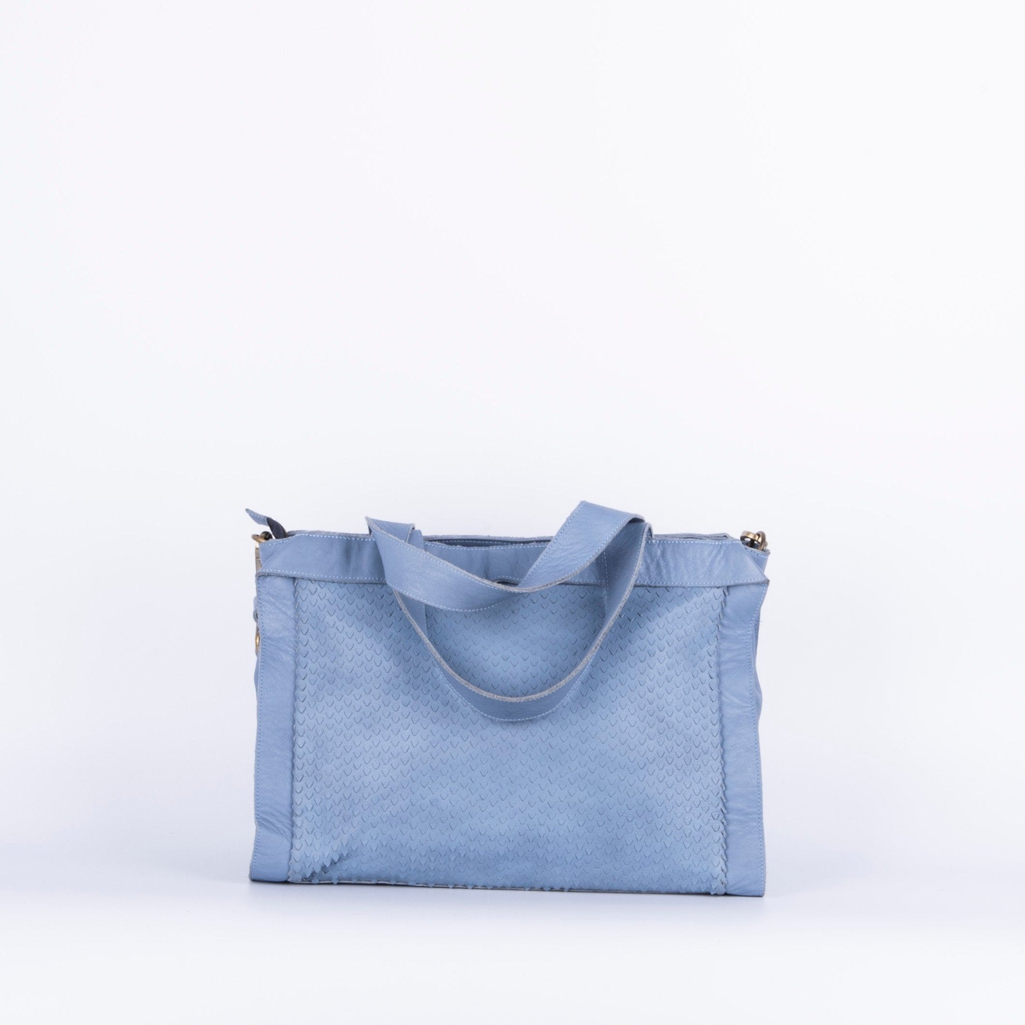 Marisol mousse squamata pioggia - borsa a spalla in pelle celeste - Marta Ray