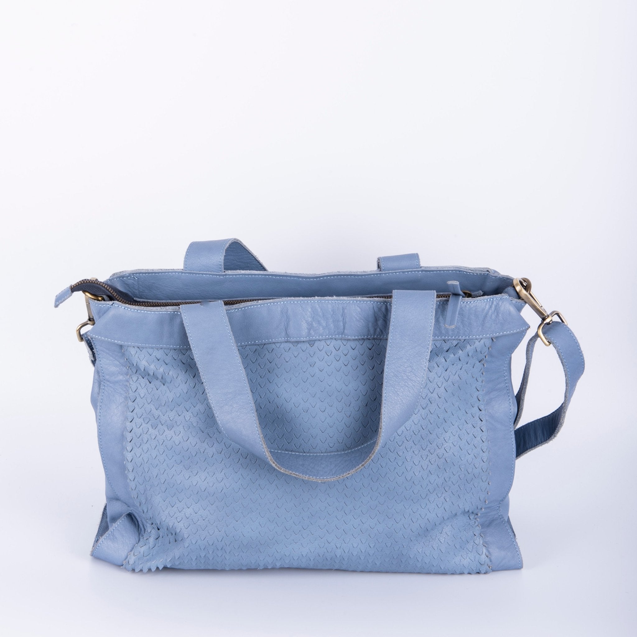 Marisol mousse squamata pioggia - borsa a spalla in pelle celeste - Marta Ray