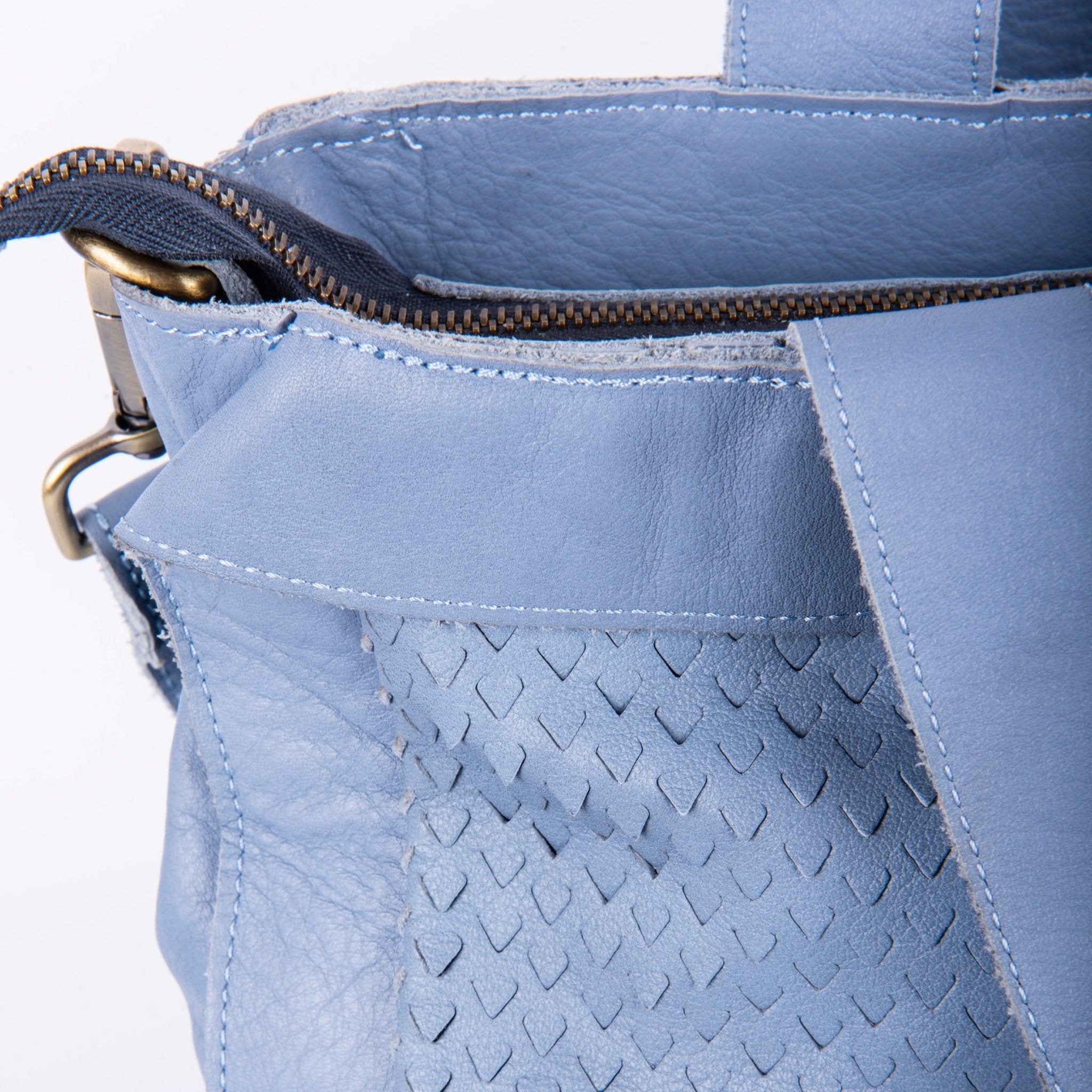 Marisol mousse squamata pioggia - borsa a spalla in pelle celeste - Marta Ray