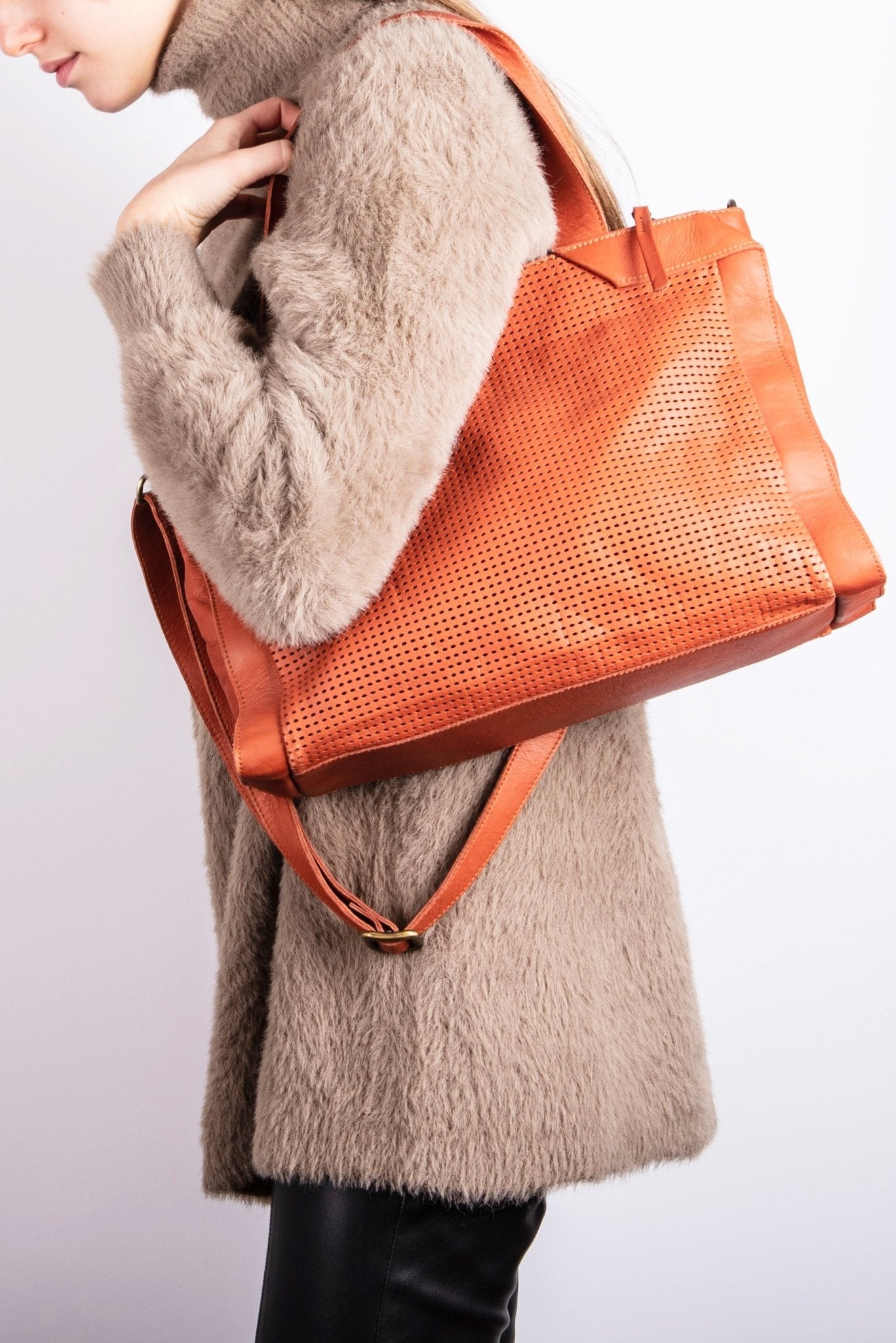 Marisol mousse squamata pioggia - borsa a spalla in pelle celeste - Marta Ray