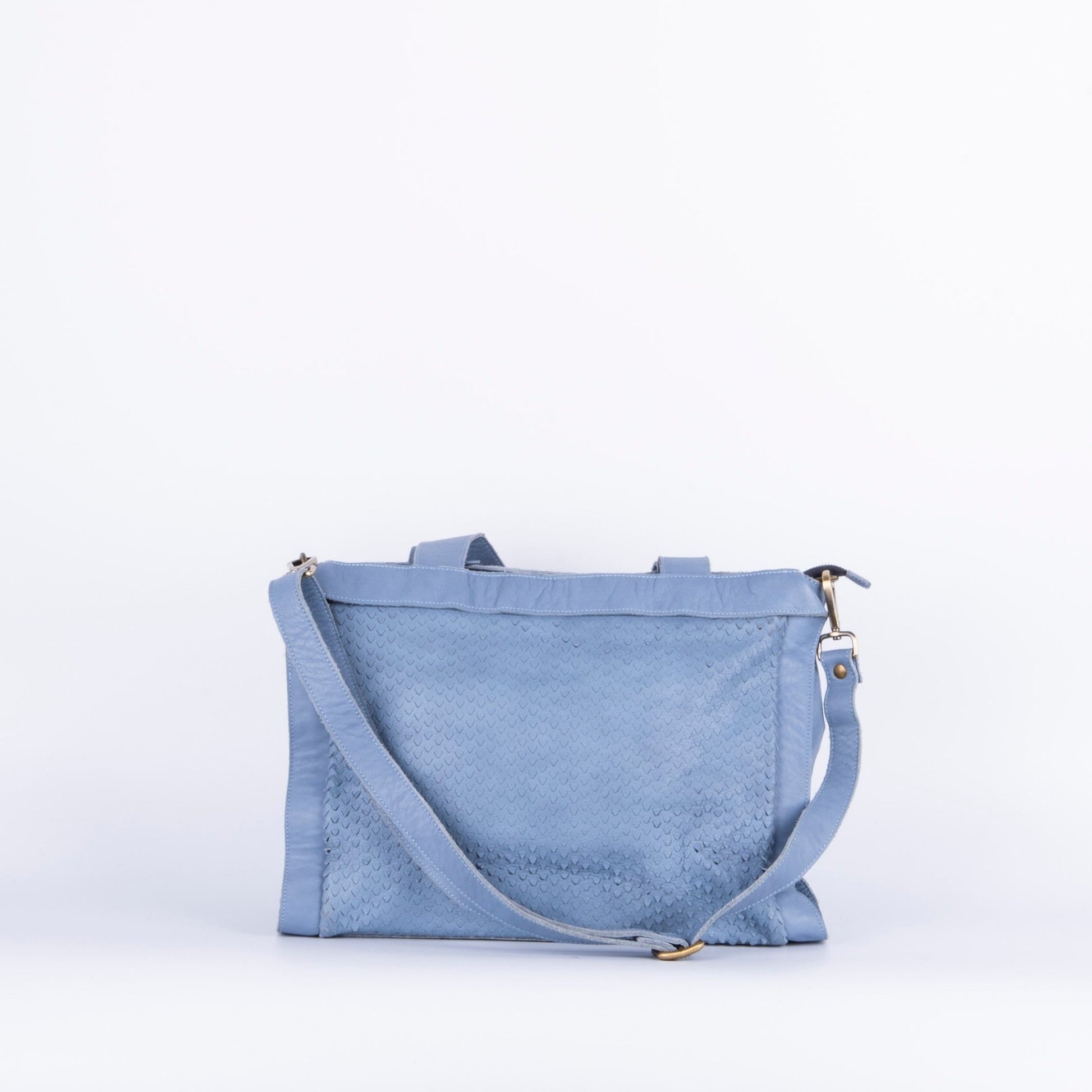 Marisol mousse squamata pioggia - borsa a spalla in pelle celeste - Marta Ray