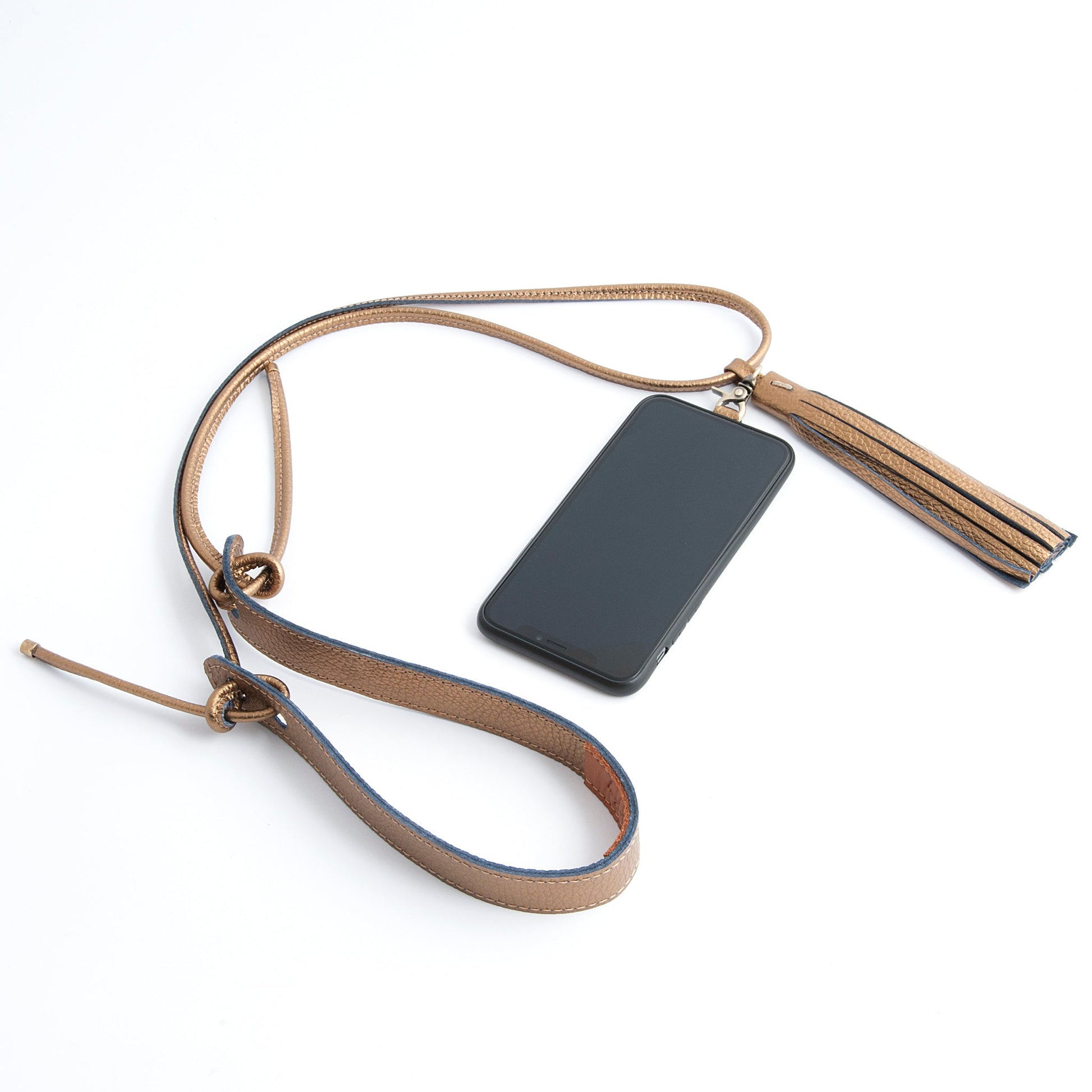 Matt aggancia cellulare martellato laminato bronzo - Marta Ray