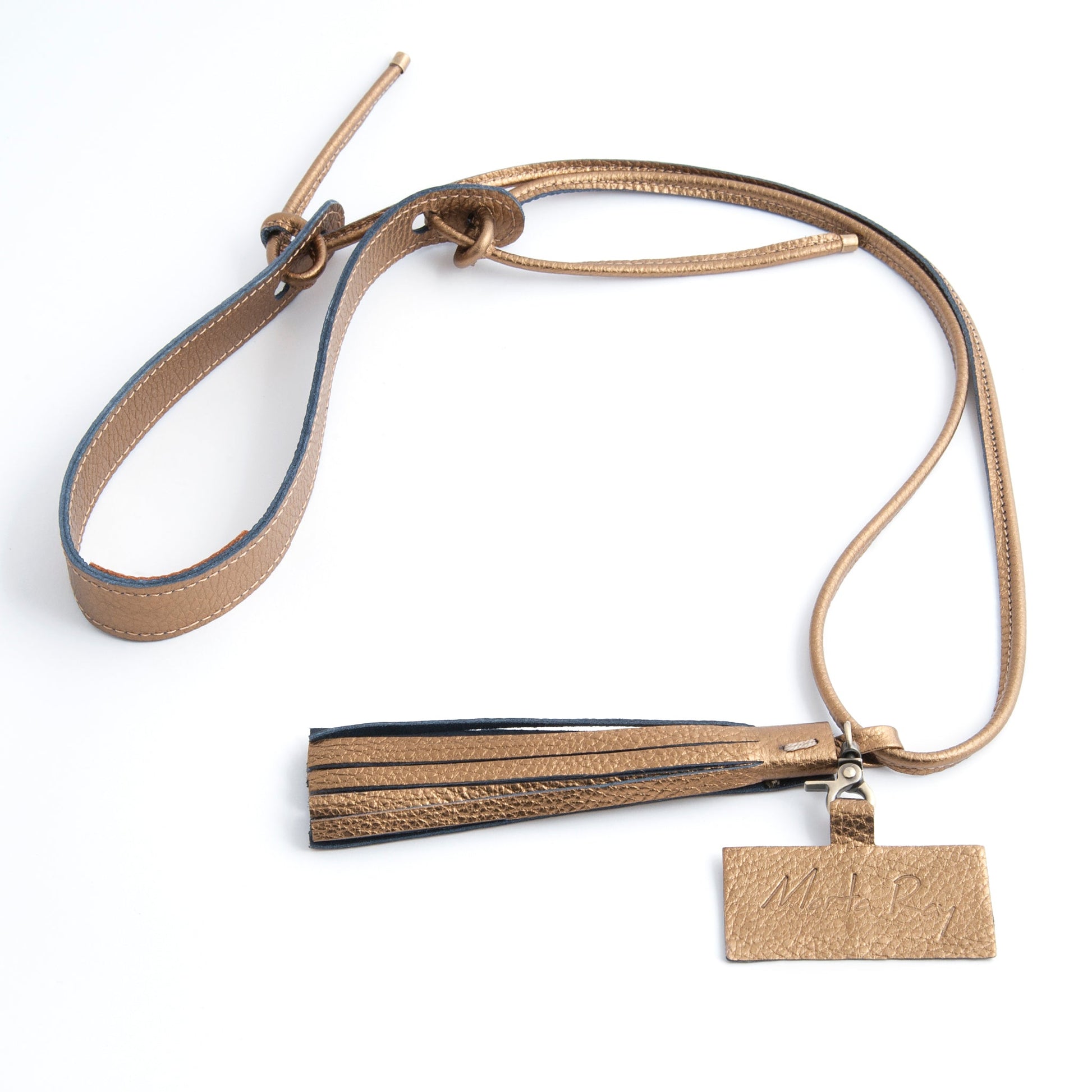 Matt aggancia cellulare martellato laminato bronzo - Marta Ray
