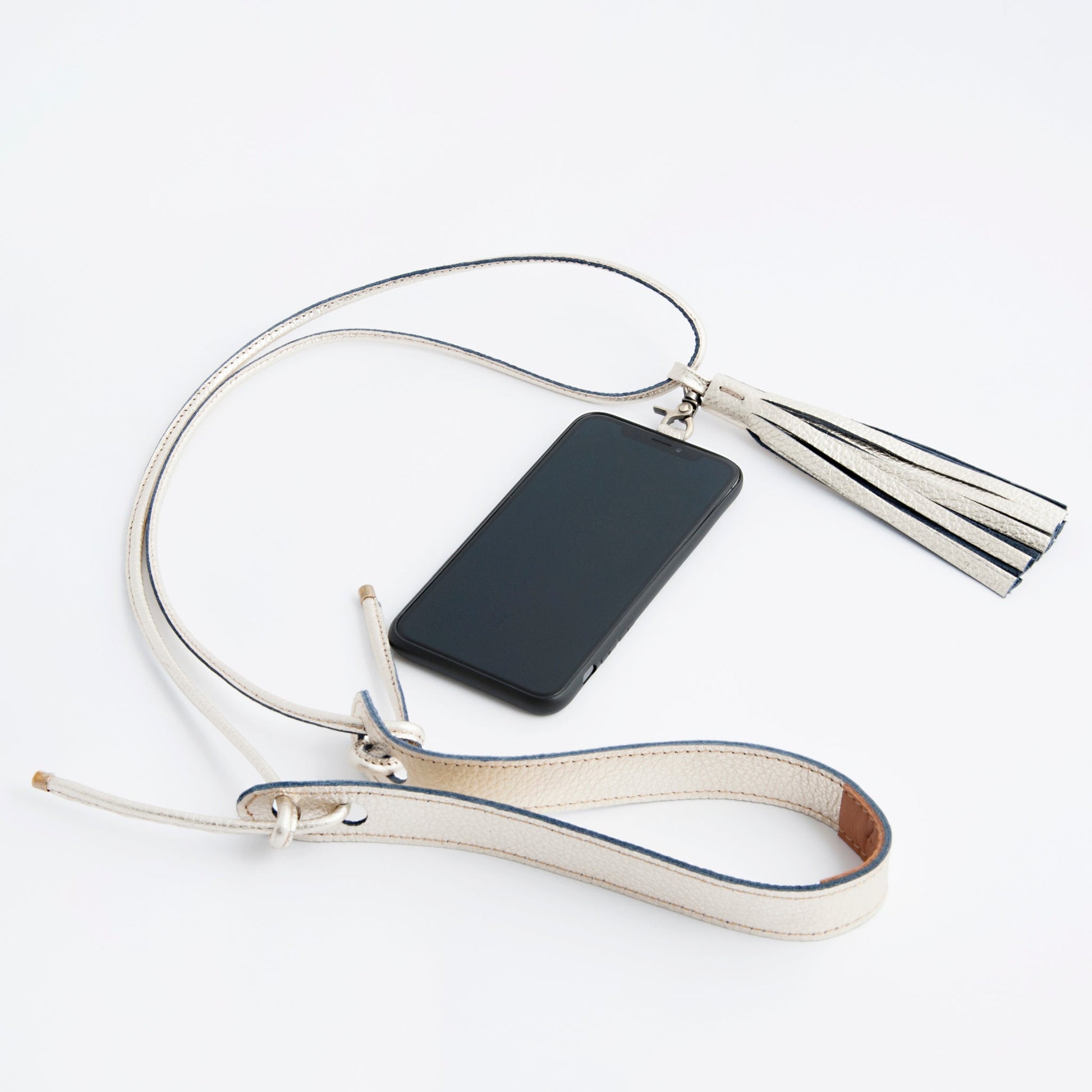 Matt aggancia cellulare martellato laminato platino - Marta Ray