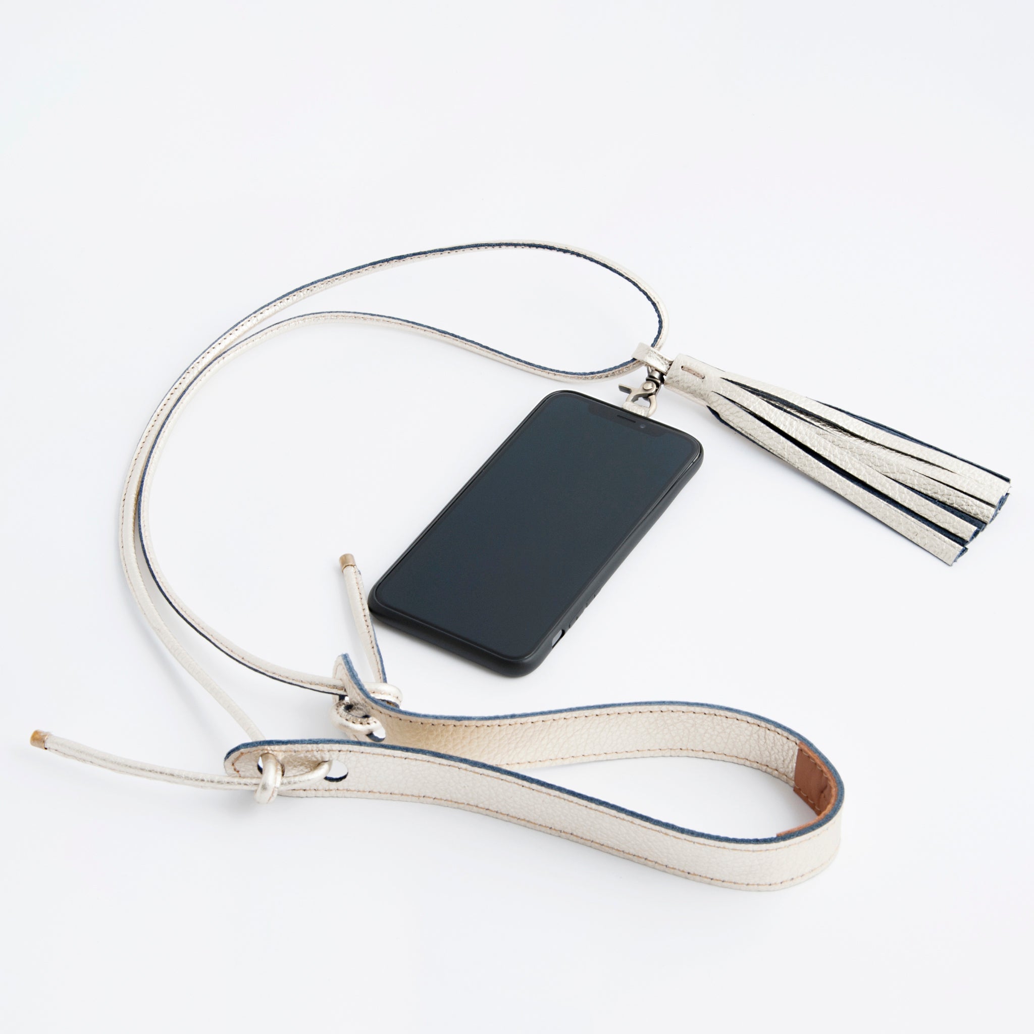 Matt aggancia cellulare martellato laminato platino - Marta Ray