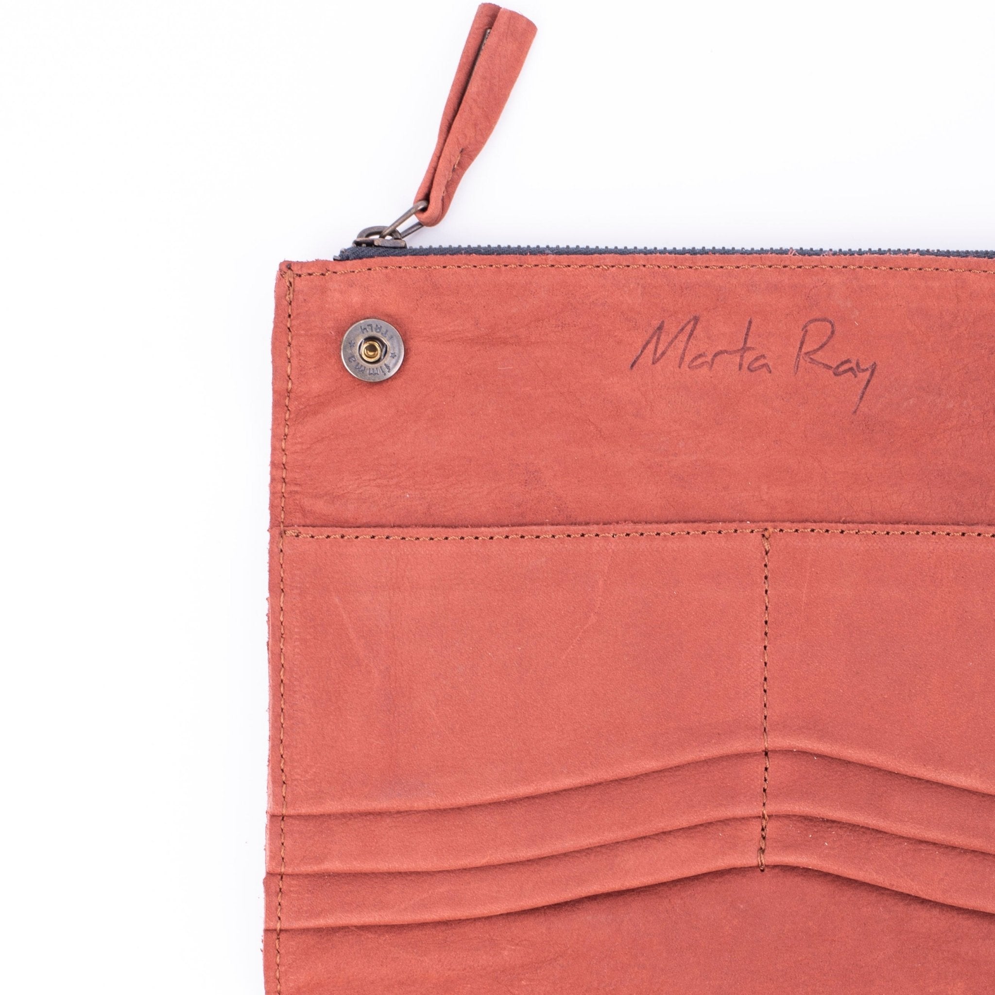 Max wallet long beach cuoio inglese - portafogli in pelle marrone - Marta Ray