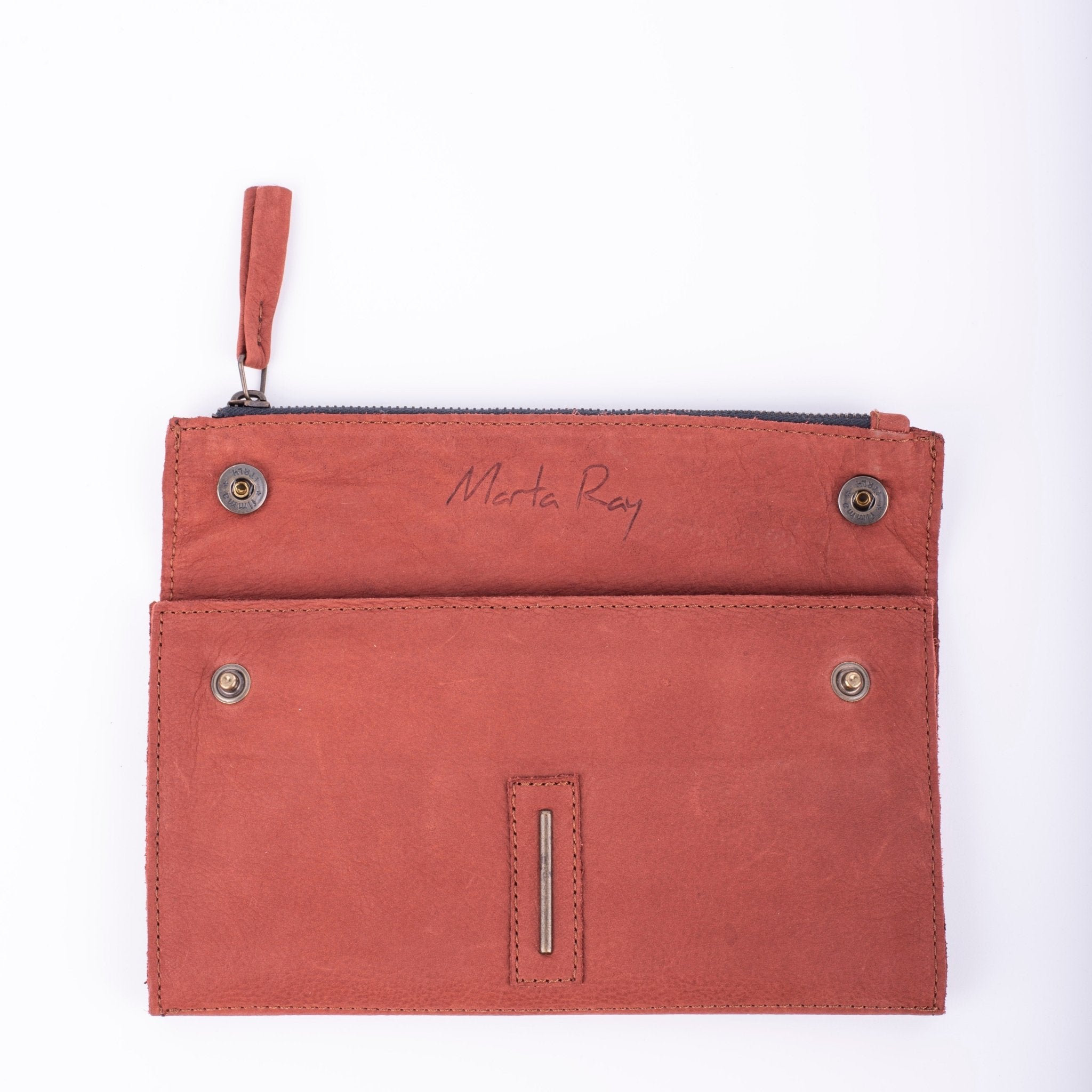Max wallet long beach cuoio inglese - portafogli in pelle marrone - Marta Ray