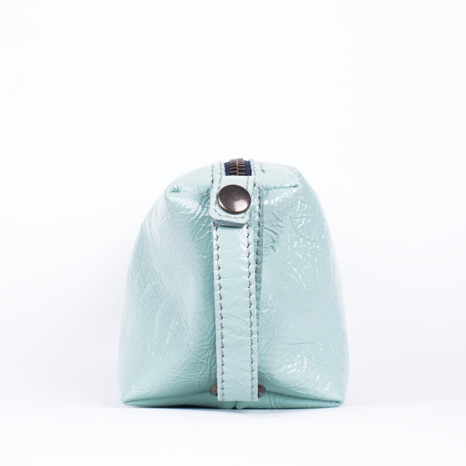 Meme Medium naplak verde acqua - borsa make-up in pelle verde - Marta Ray