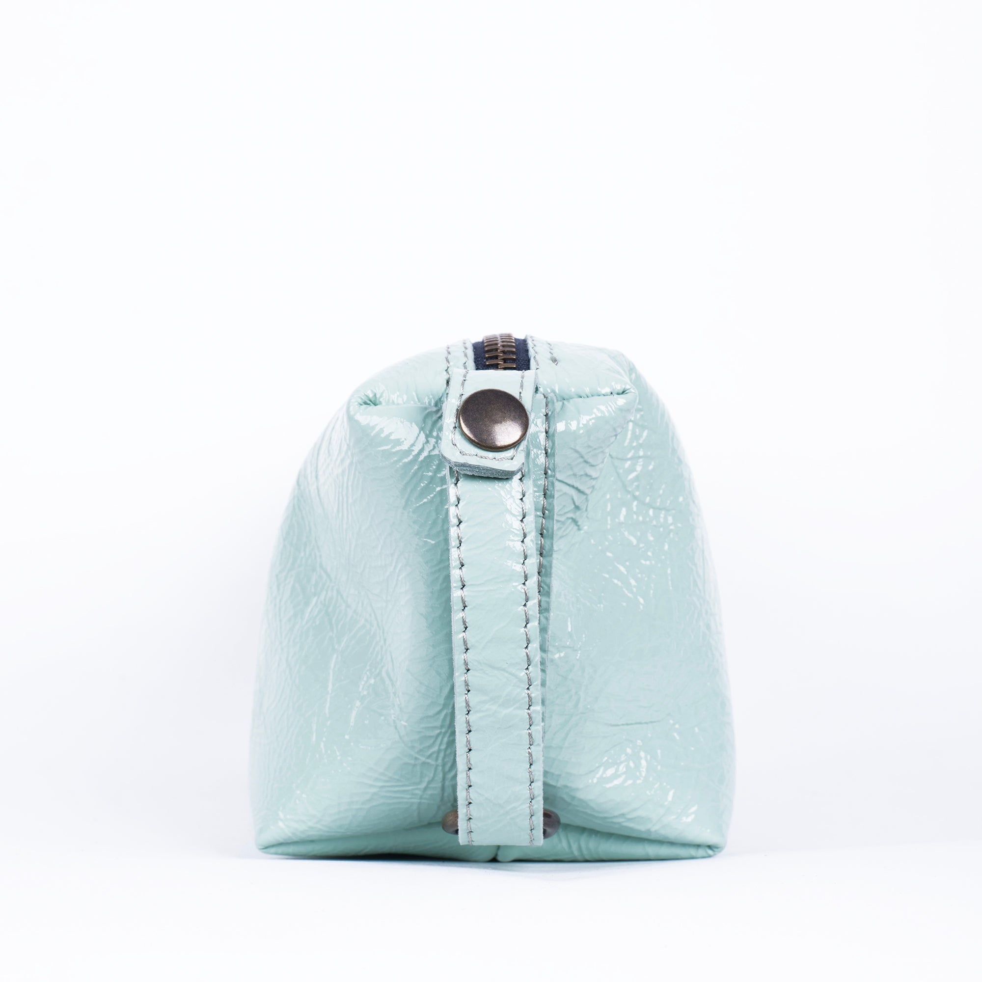 Meme Medium naplak verde acqua - borsa make-up in pelle verde - Marta Ray