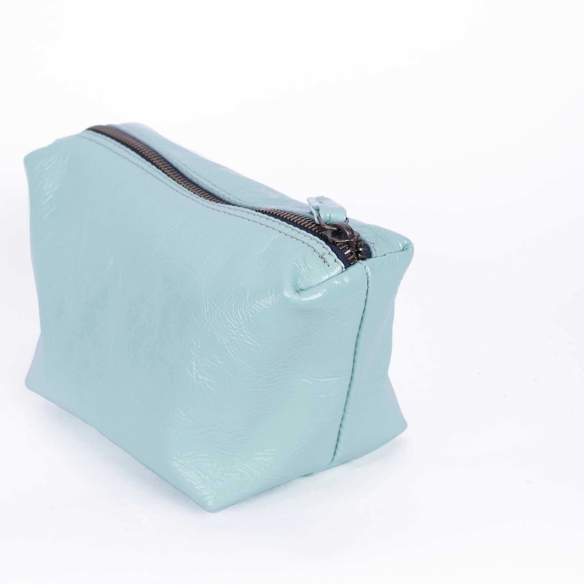 Meme Small naplak verde acqua - borsa make-up in pelle verde - Marta Ray