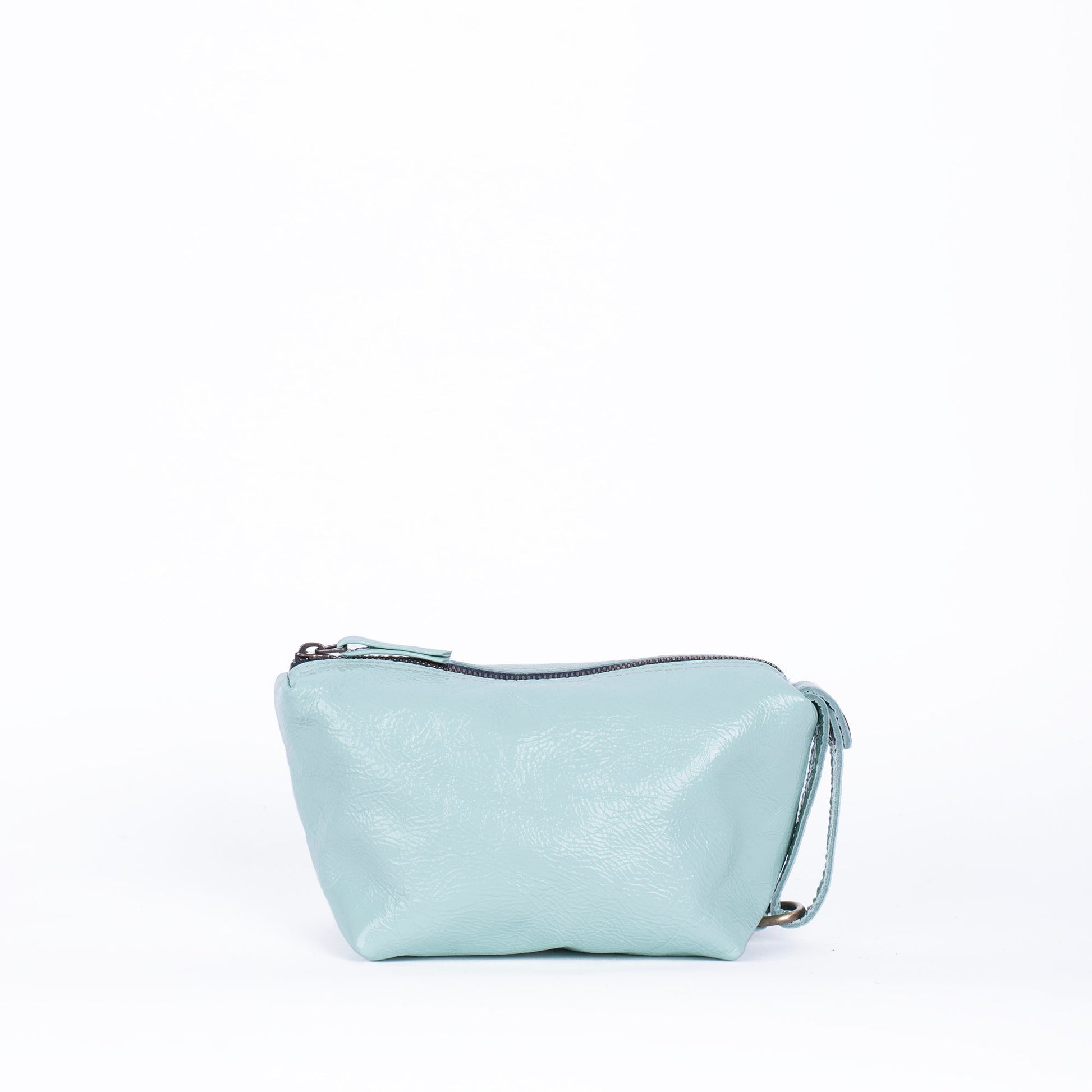 Meme Small naplak verde acqua - borsa make-up in pelle verde - Marta Ray