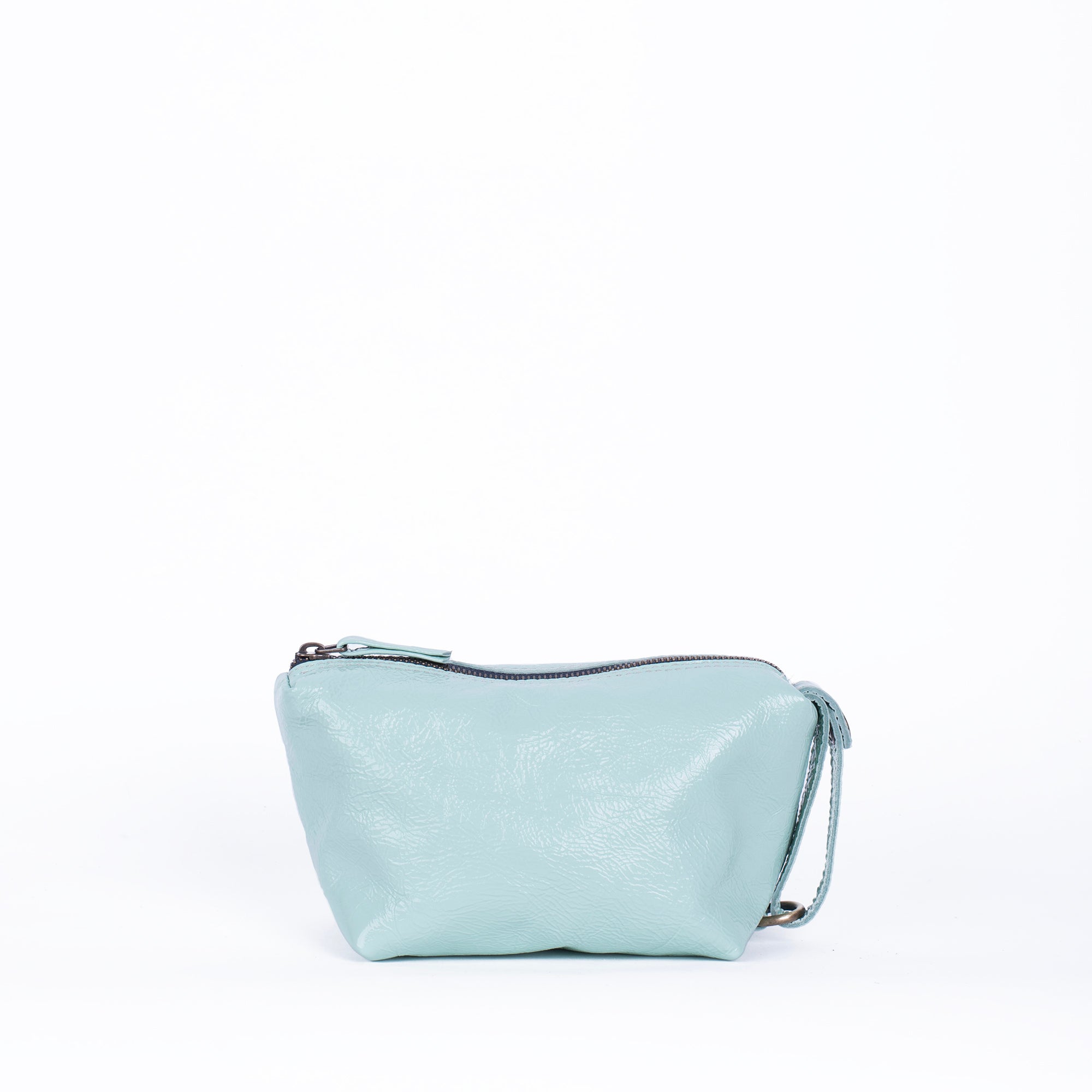 Meme Small naplak verde acqua - borsa make-up in pelle verde - Marta Ray