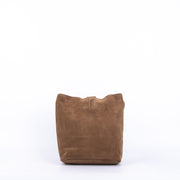 Minsk camoscio+nastro boho cuoio - borsa a spalla e tracolla morbida in pelle marrone - Marta Ray
