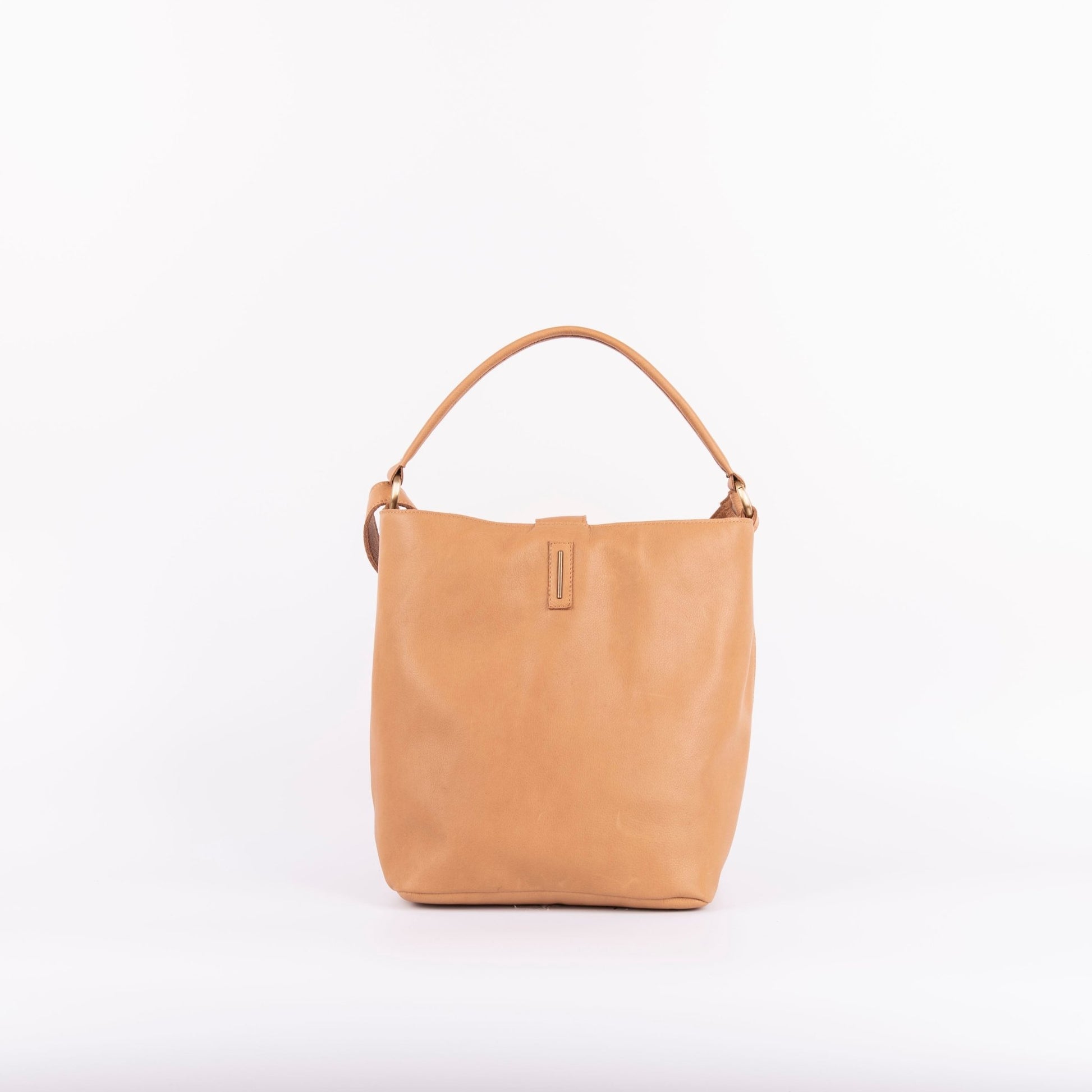 Minsk mousse camel - borsa a spalla e tracolla morbida in pelle beige - Marta Ray