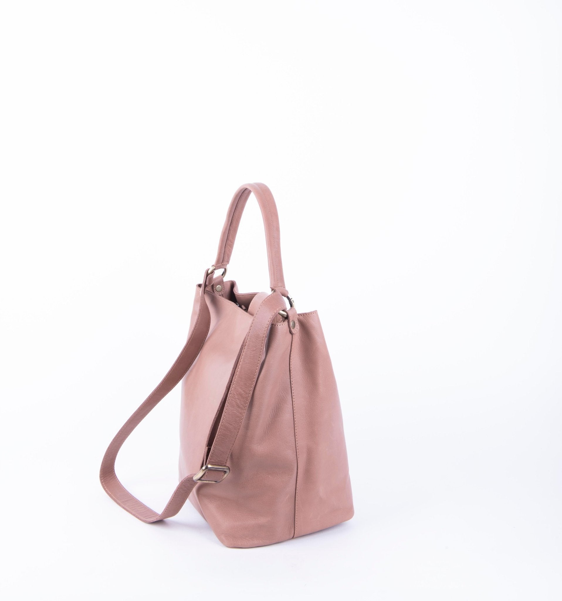 Minsk mousse cammeo - borsa a spalla e tracolla in pelle morbida rosa - Marta Ray