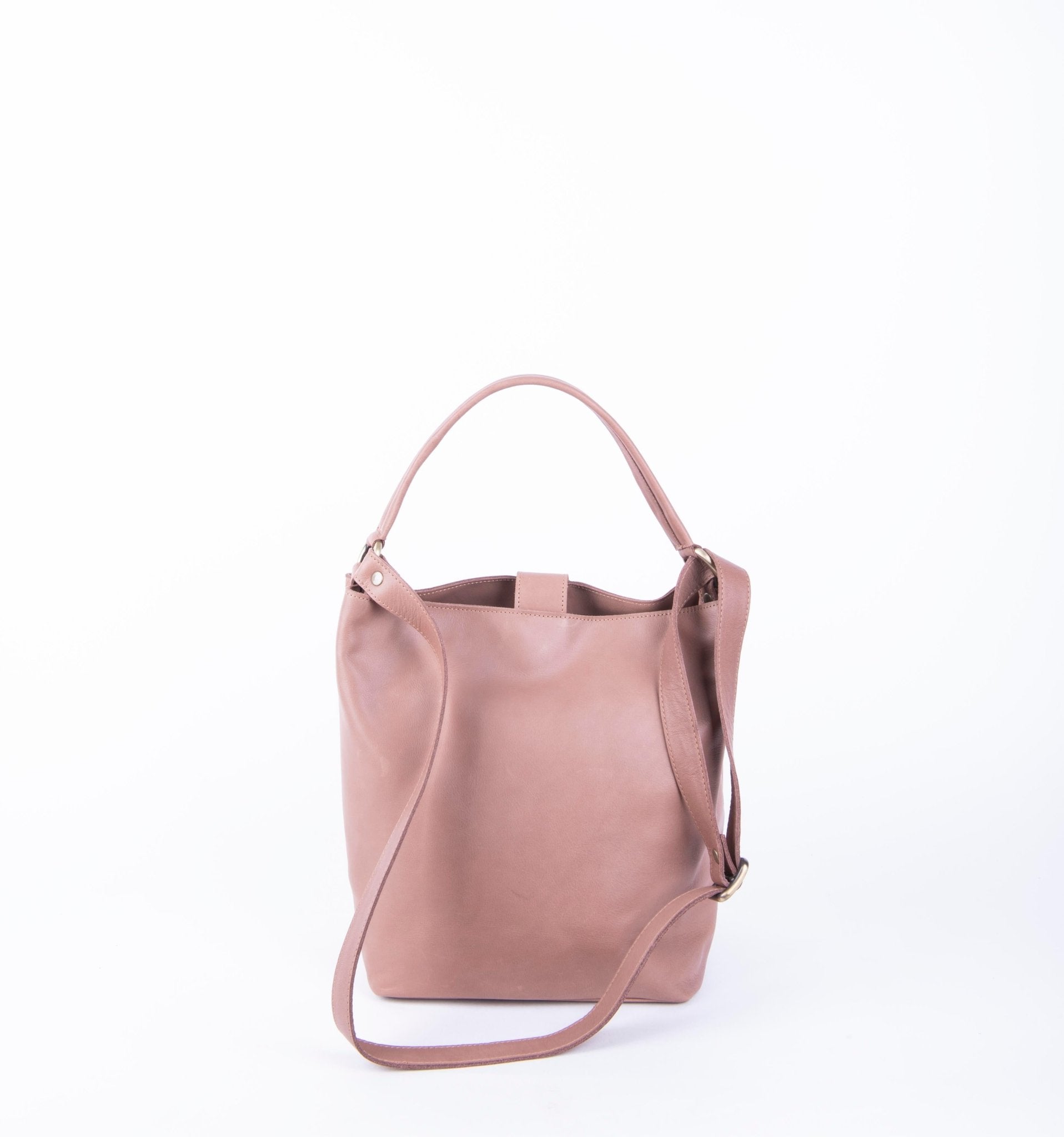 Minsk mousse cammeo - borsa a spalla e tracolla in pelle morbida rosa - Marta Ray