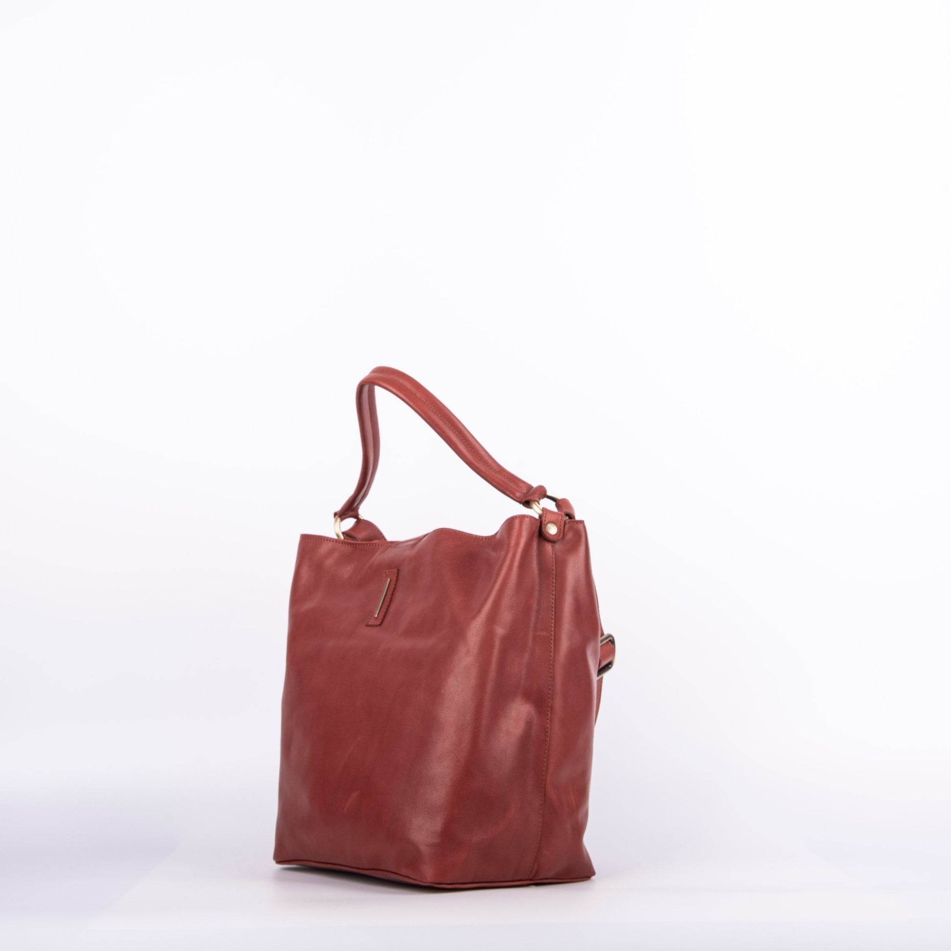 Minsk mousse cuoio inglese - borsa a spalla e tracolla in pelle morbida marrone - Marta Ray