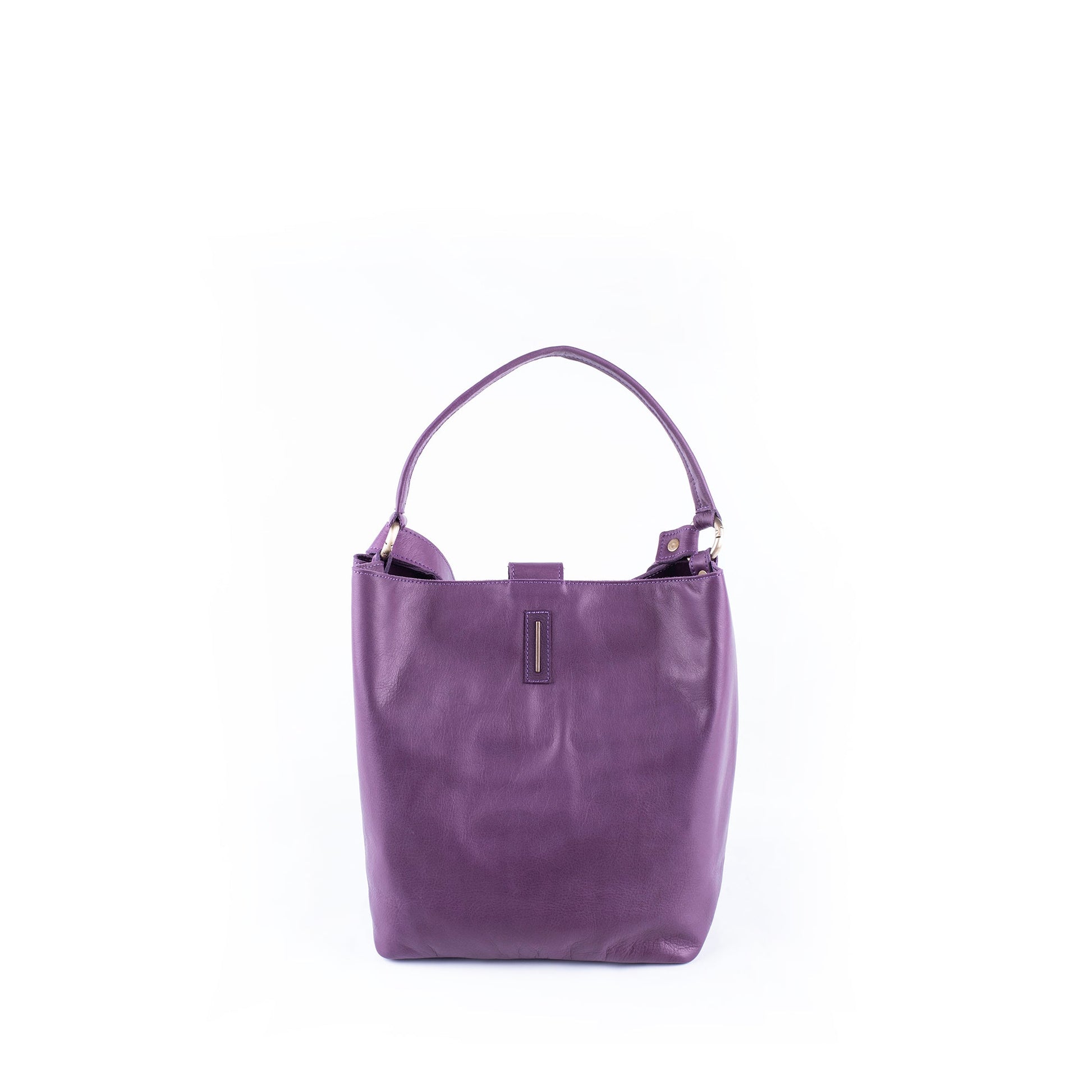 Minsk mousse grape wine - borsa a spalla e tracolla in pelle morbida viola - Marta Ray
