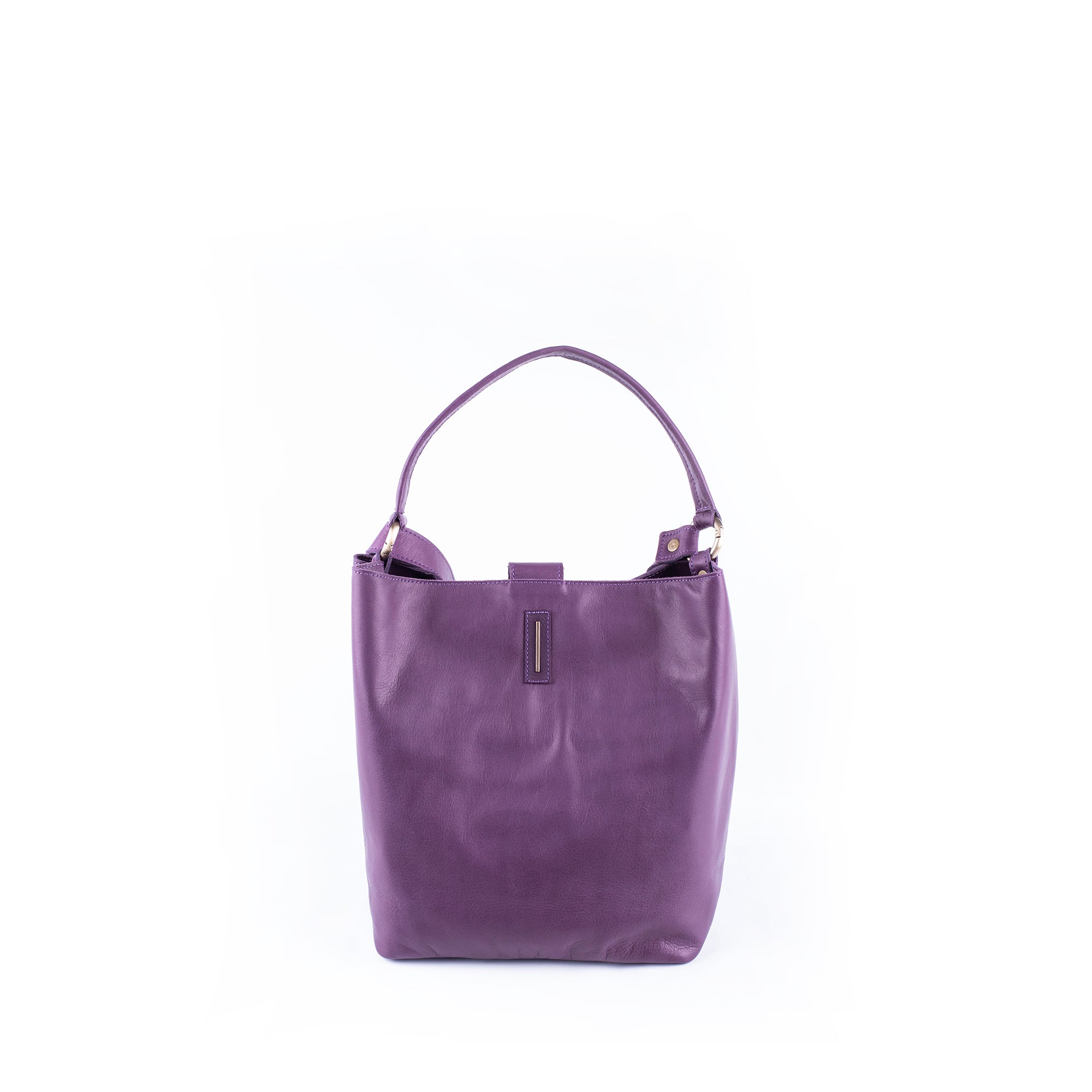 Minsk mousse grape wine - borsa a spalla e tracolla in pelle morbida viola - Marta Ray